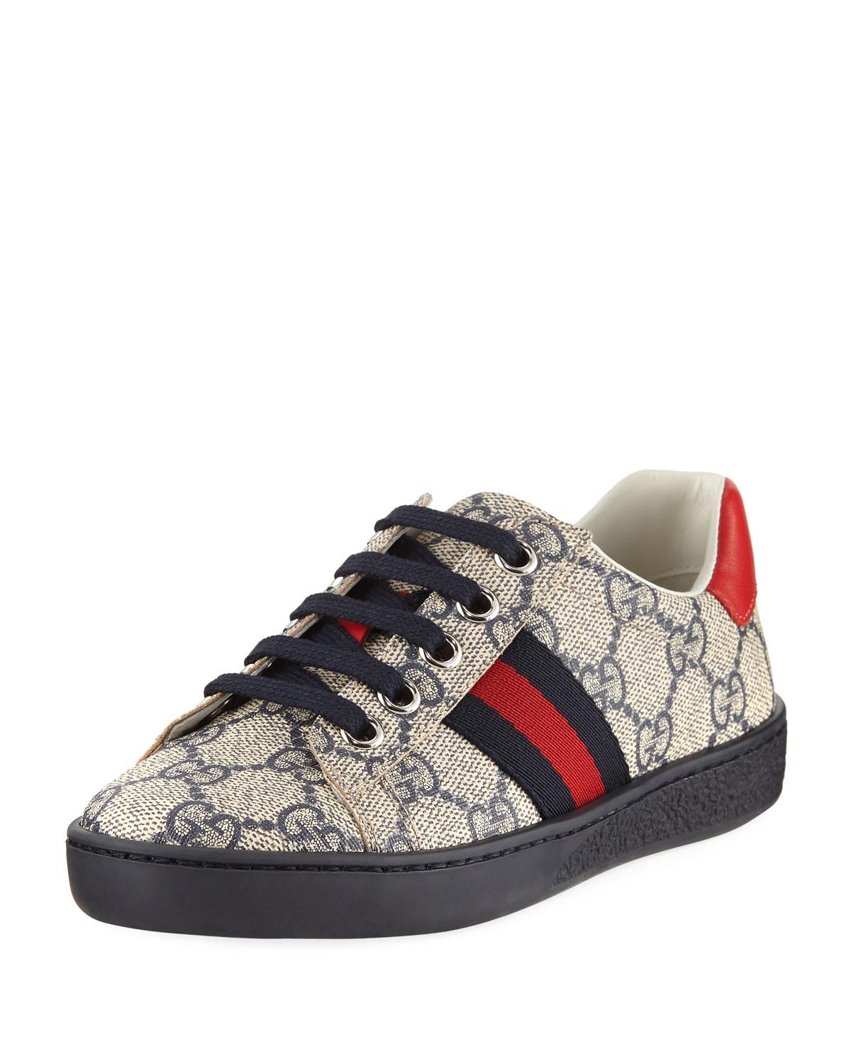 Gucci Canvas New Ace Gg Tennis Shoe for Men - Lyst