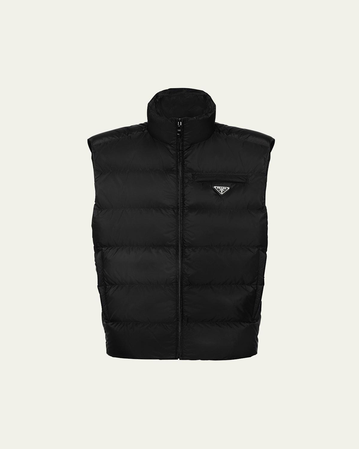 Prada Re Nylon Down Vest in Black for Men Lyst
