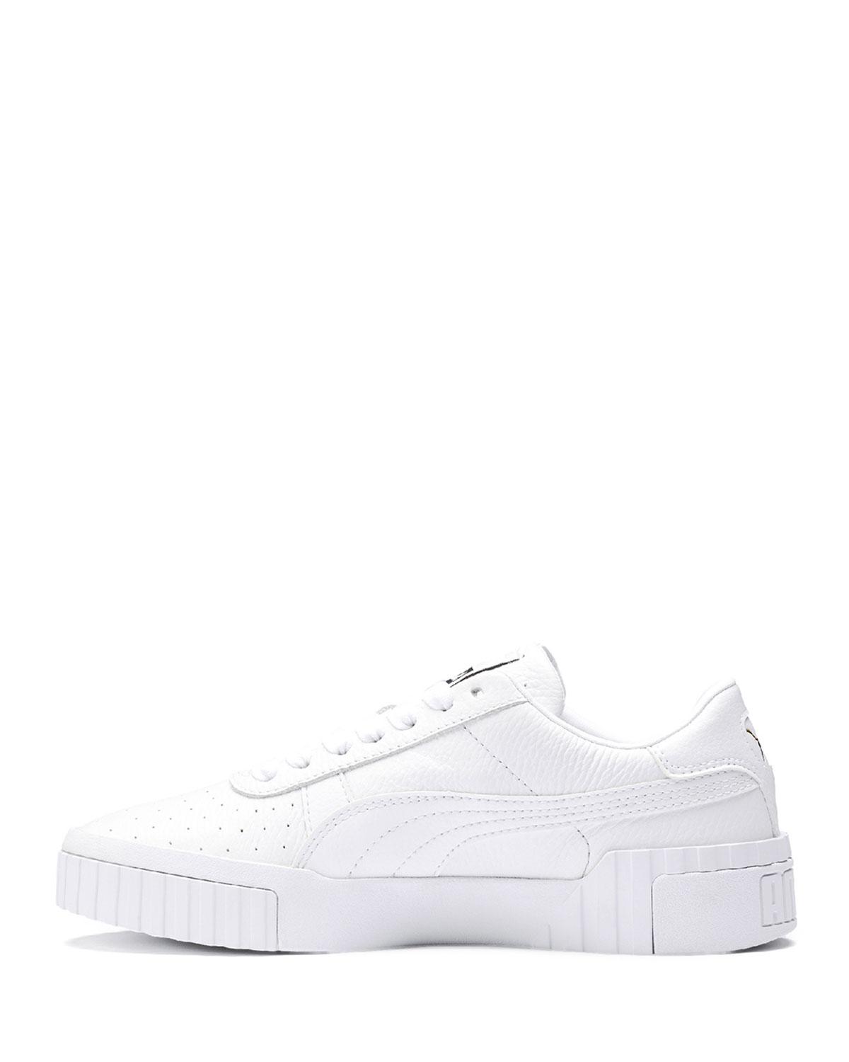 PUMA Cali Platform Leather Sneakers in White - Lyst