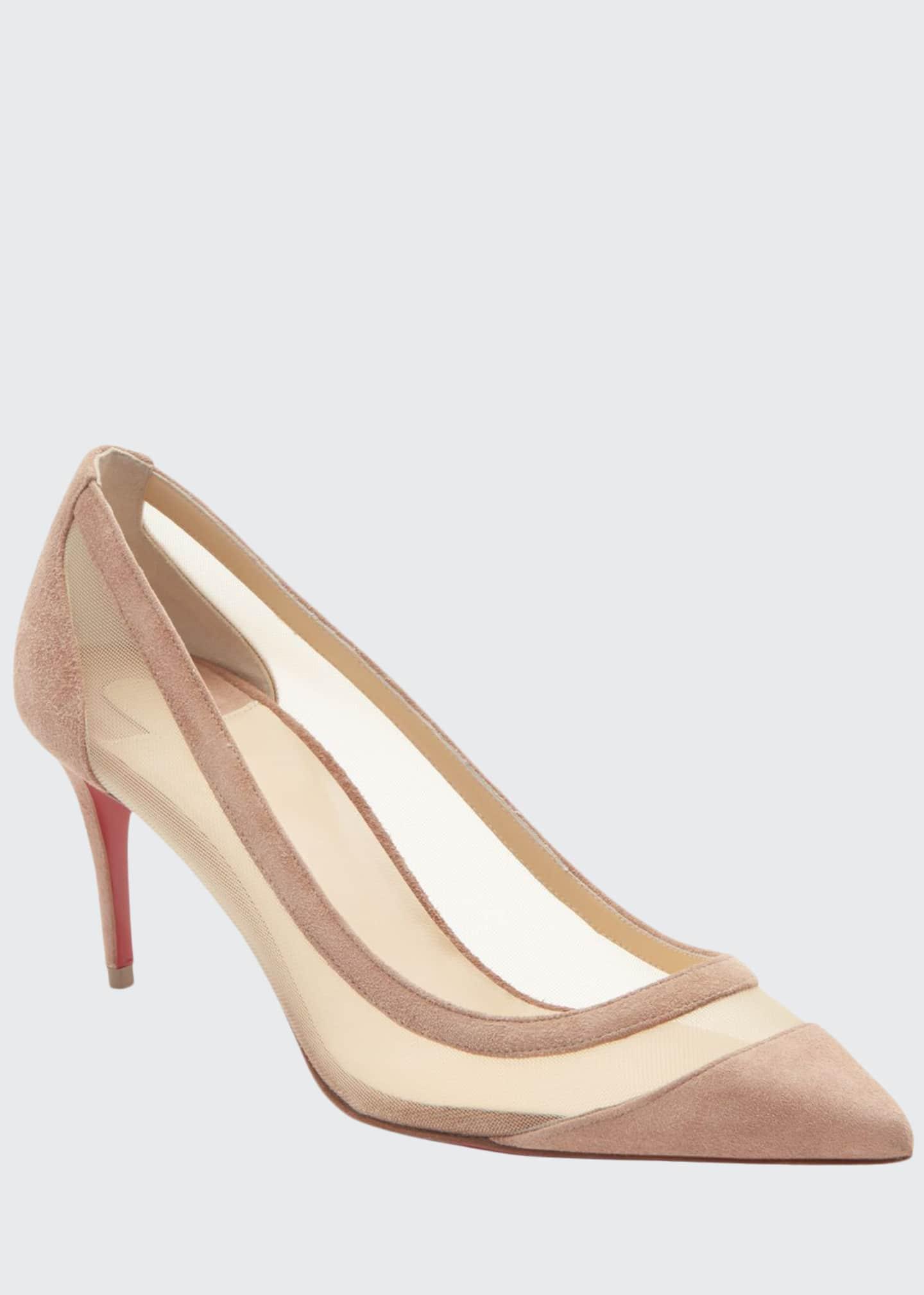 christian louboutin mesh pumps