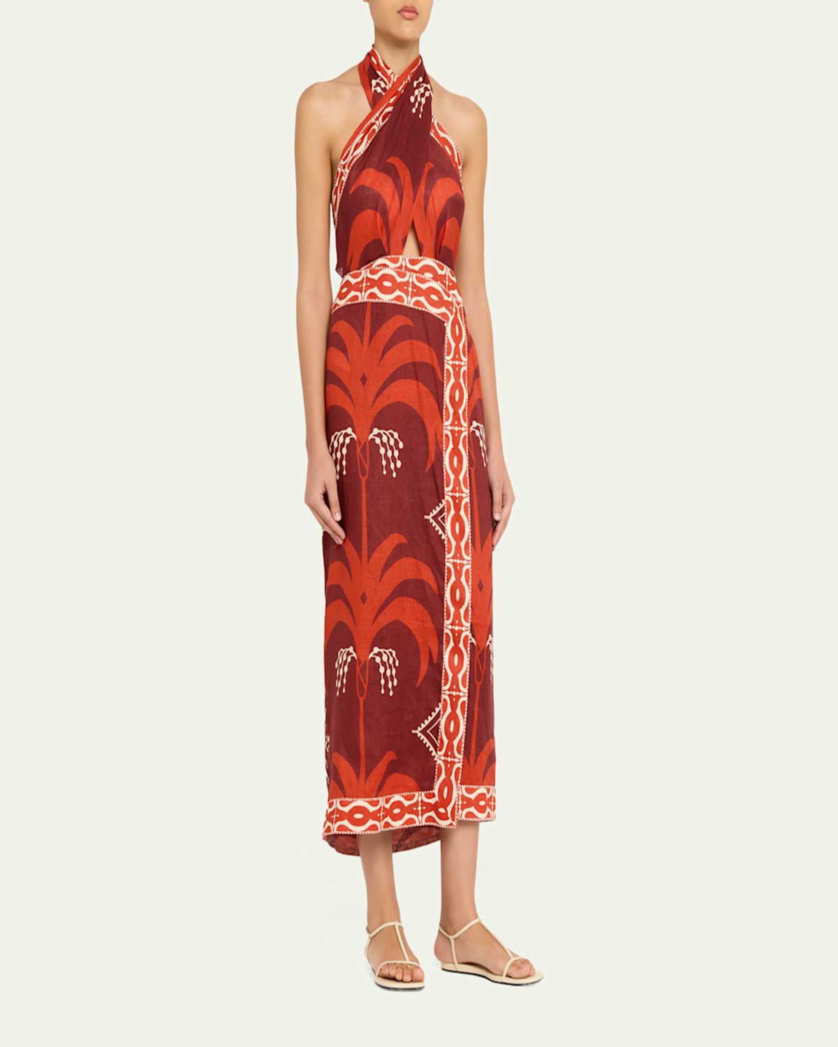 sachin and babi light blue dress Confidently Yours Criss-Cross Halter Neck Romper (Red)  NanaMacs