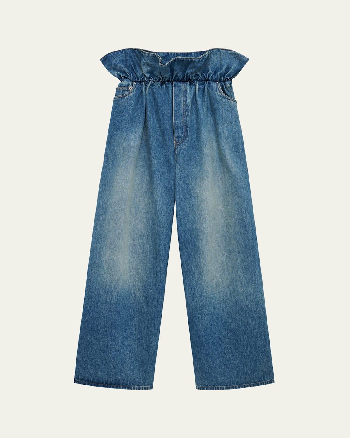 VIP価格.LOEWE JEANS IN DENIM A VITA ALTA VIP価格.LOEWE JEANS IN DENIM A VITA ALTA Anagram baggy jeans