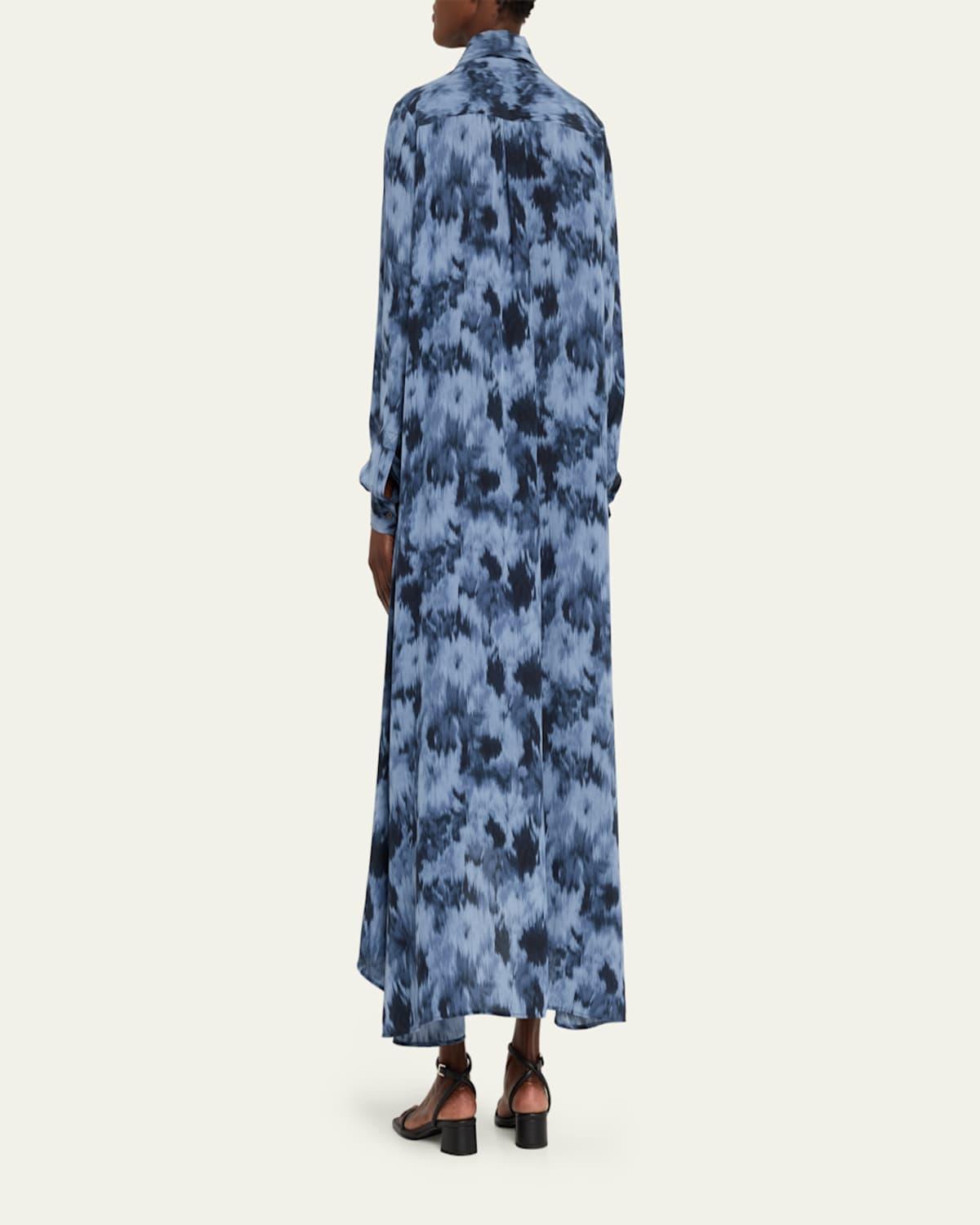 michael michael kors maxi shirt dress Michael Kors Floral printed chiffon shirt dress|MS88Y468LU094