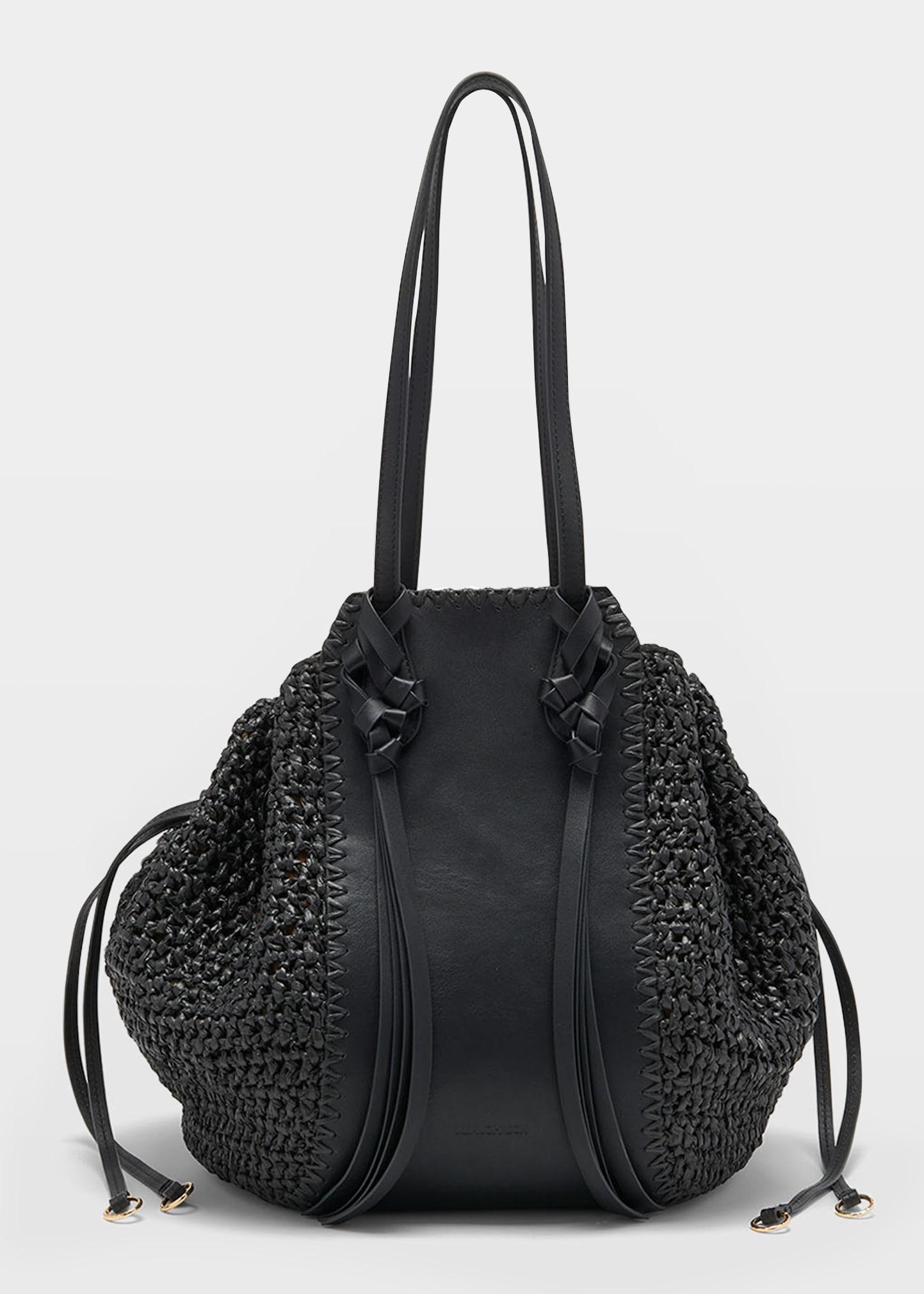 Ulla Johnson Daphne Braided Drawstring Tote Bag in Black Lyst