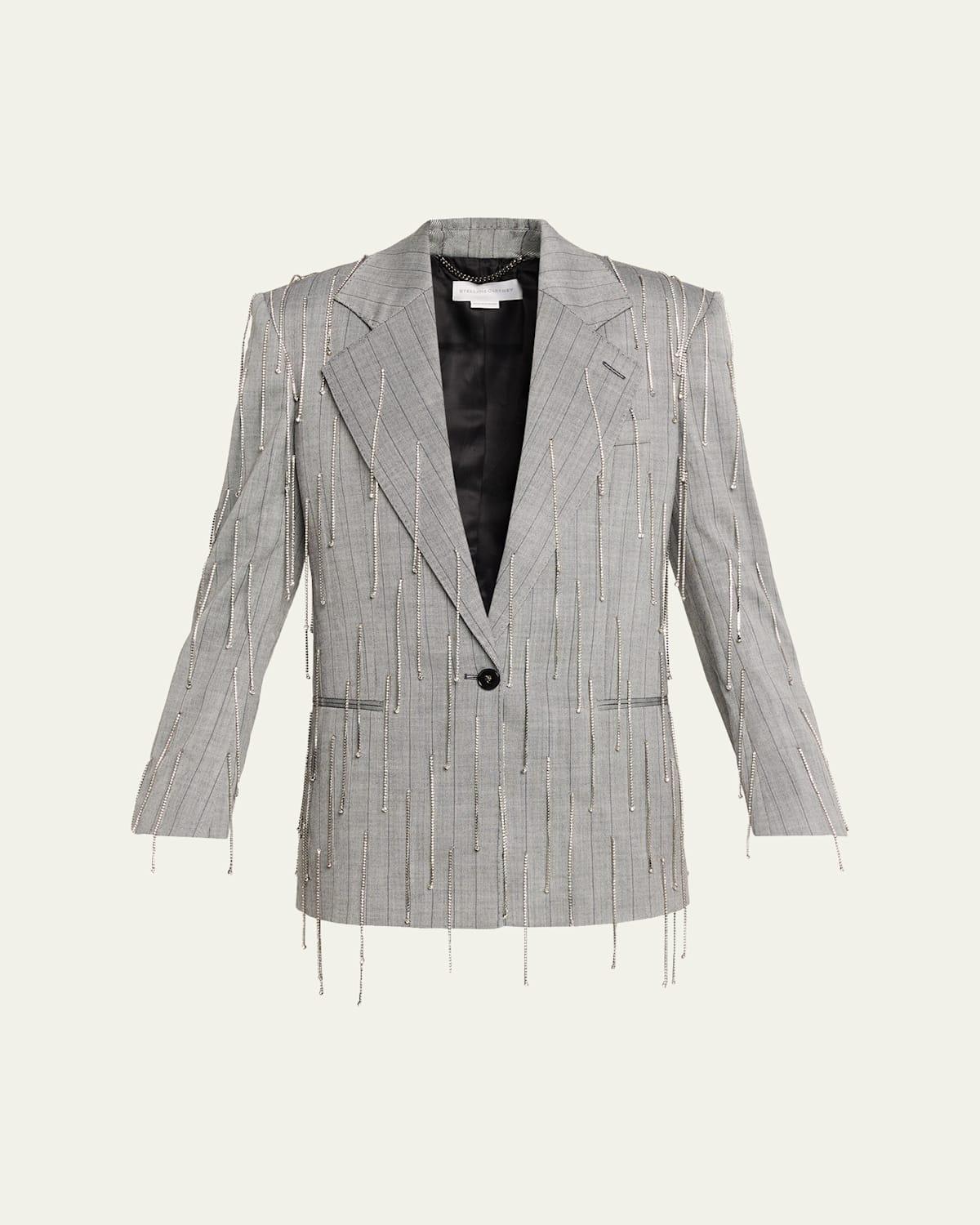 【Stella McCartney】シングル-breastedクレープブレザー Stella McCartney Blazers, sport coats and suit jackets for