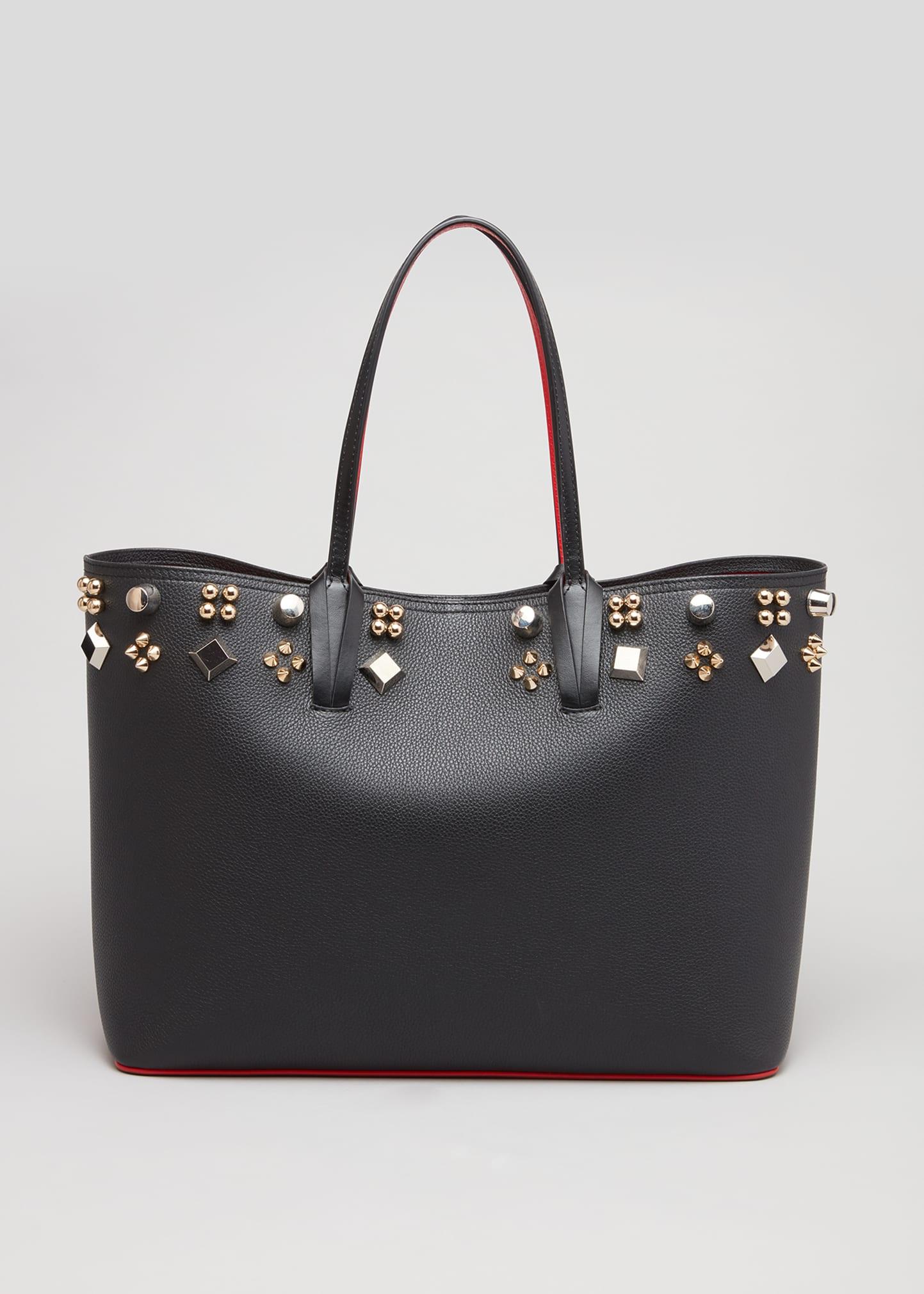 Christian Louboutin Cabata Empire Spike Studded Leather Tote Bag in ...