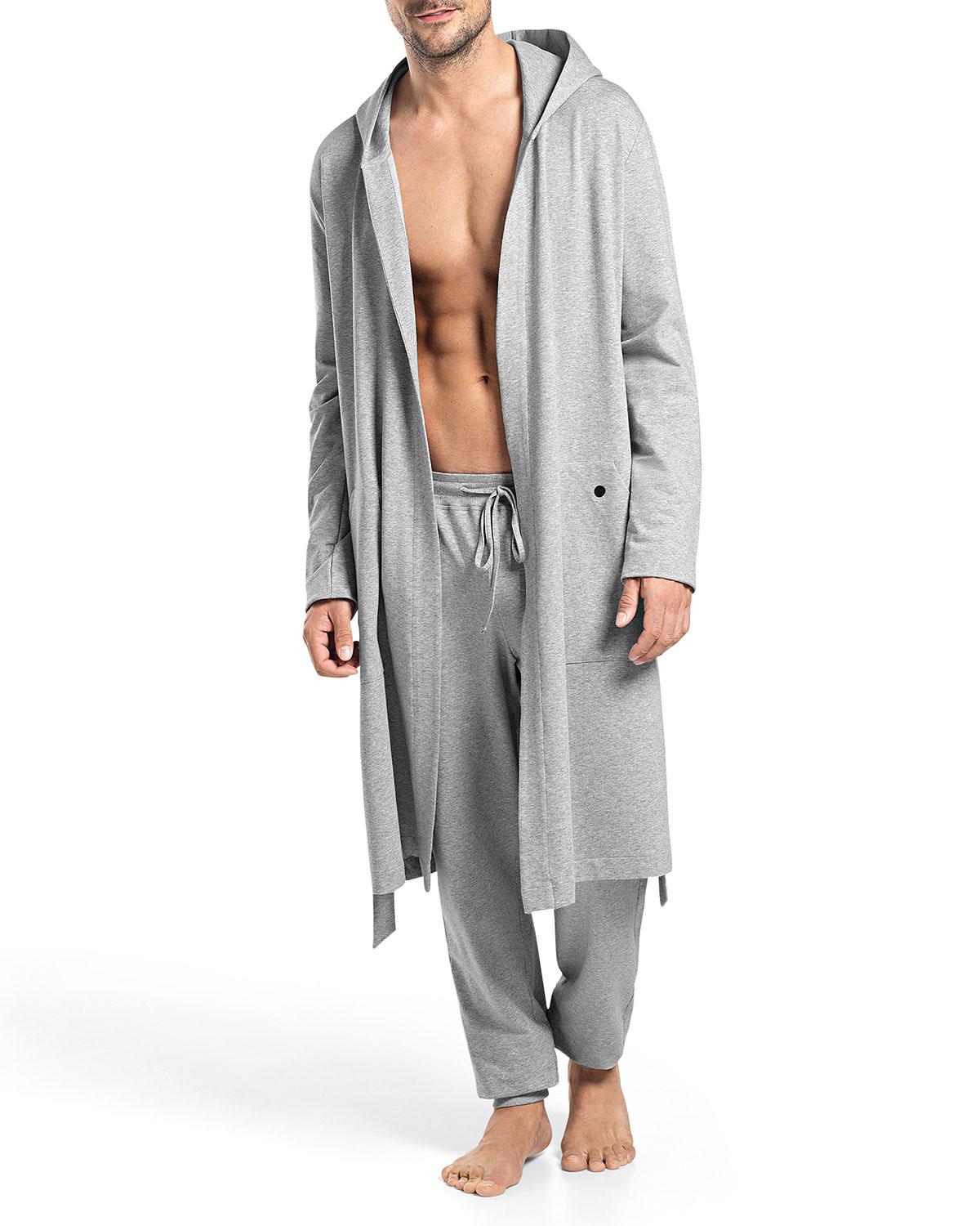 Lyst - Hanro Luis Hooded Wrap Robe in Gray for Men