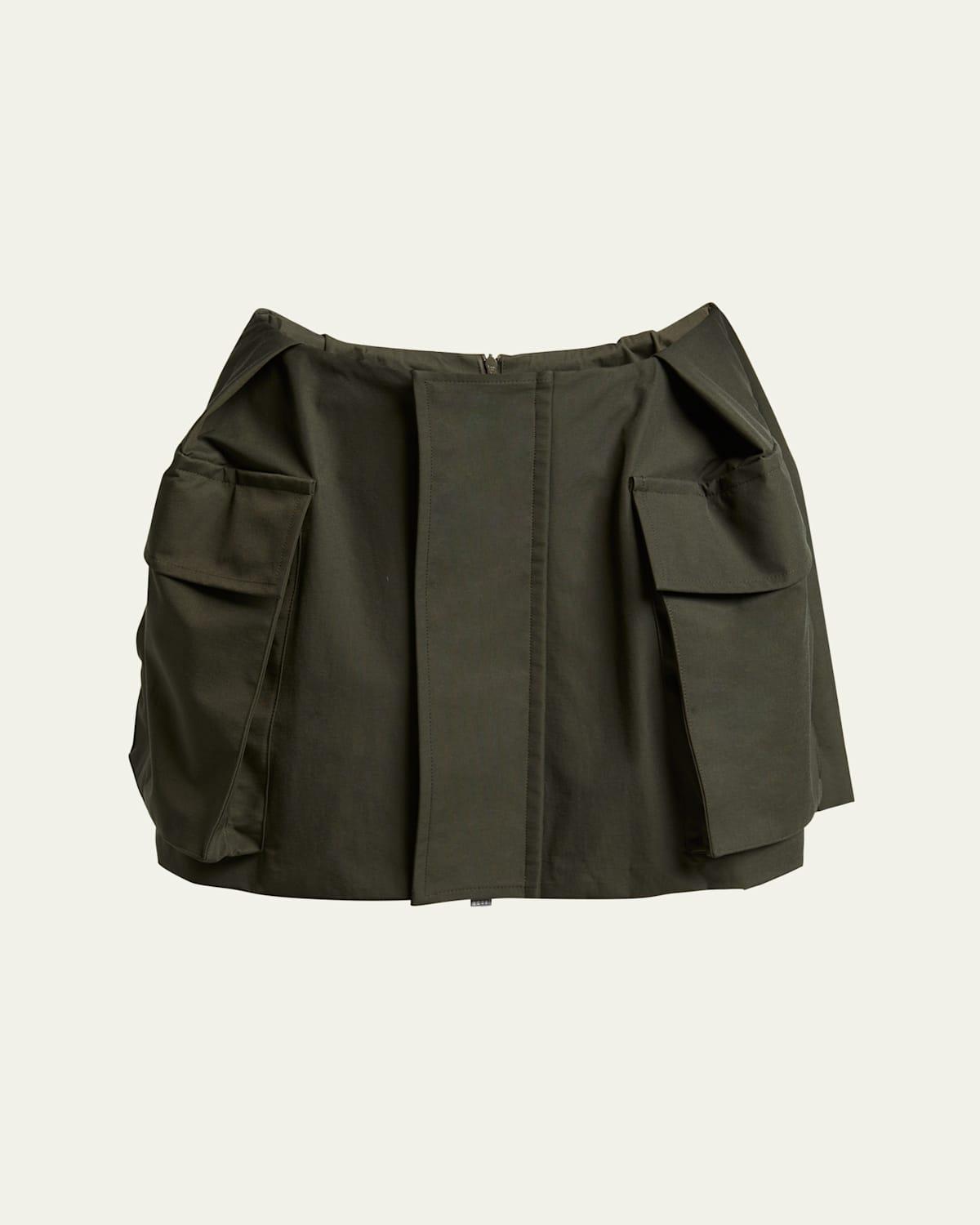 Sacai Cargo Pocket Mini Shorts in Green | Lyst