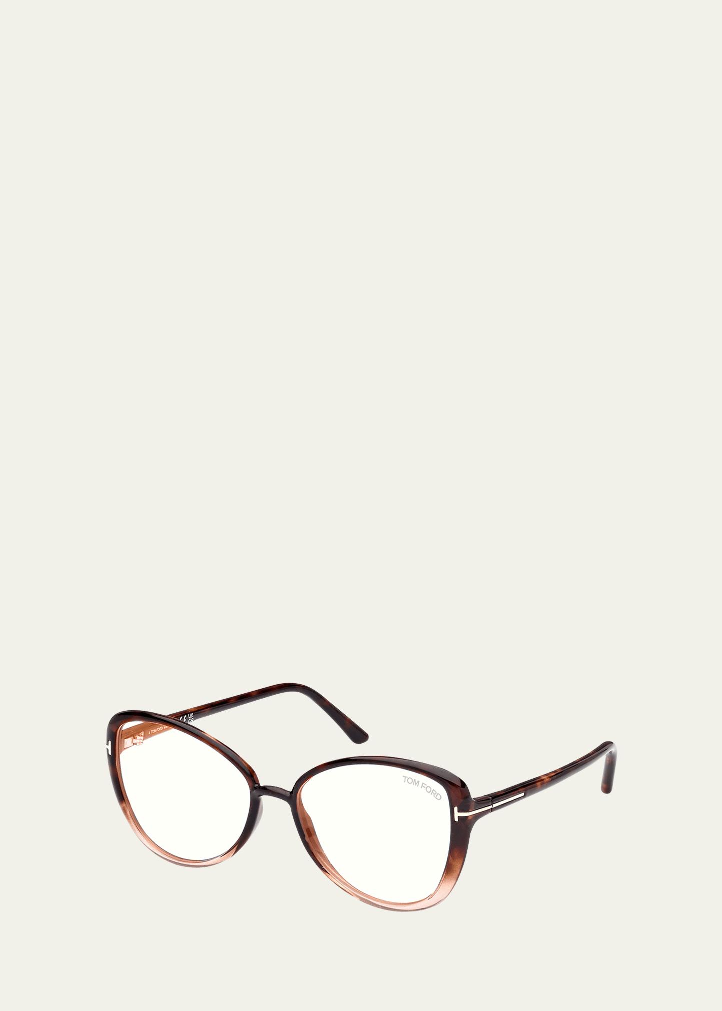 Tom Ford Gradient Tortoise Acetate Butterfly Glasses in Natural Lyst