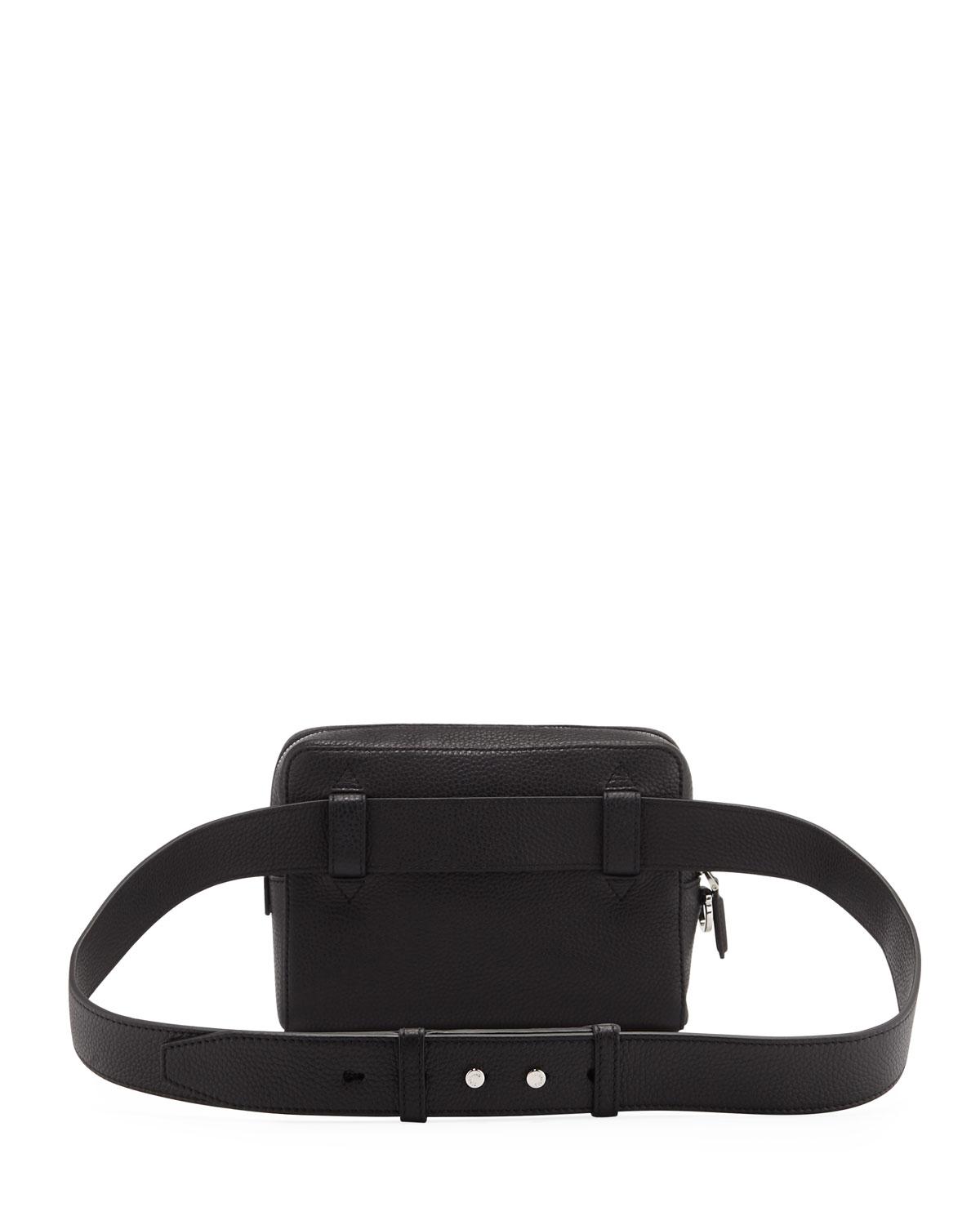 Ferragamo Men's Firenze Gamma Textured Leather Belt Bag in Black for ...
