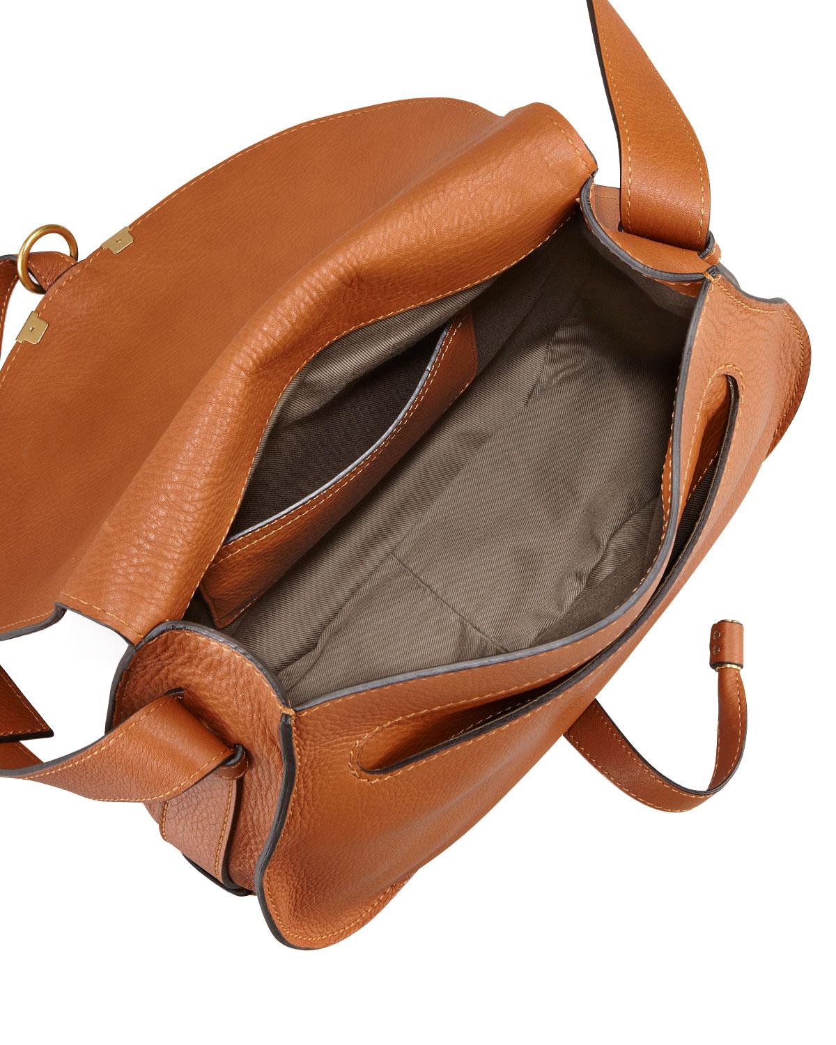 Chloé Medium Marcie Leather Saddle Bag in Brown Lyst