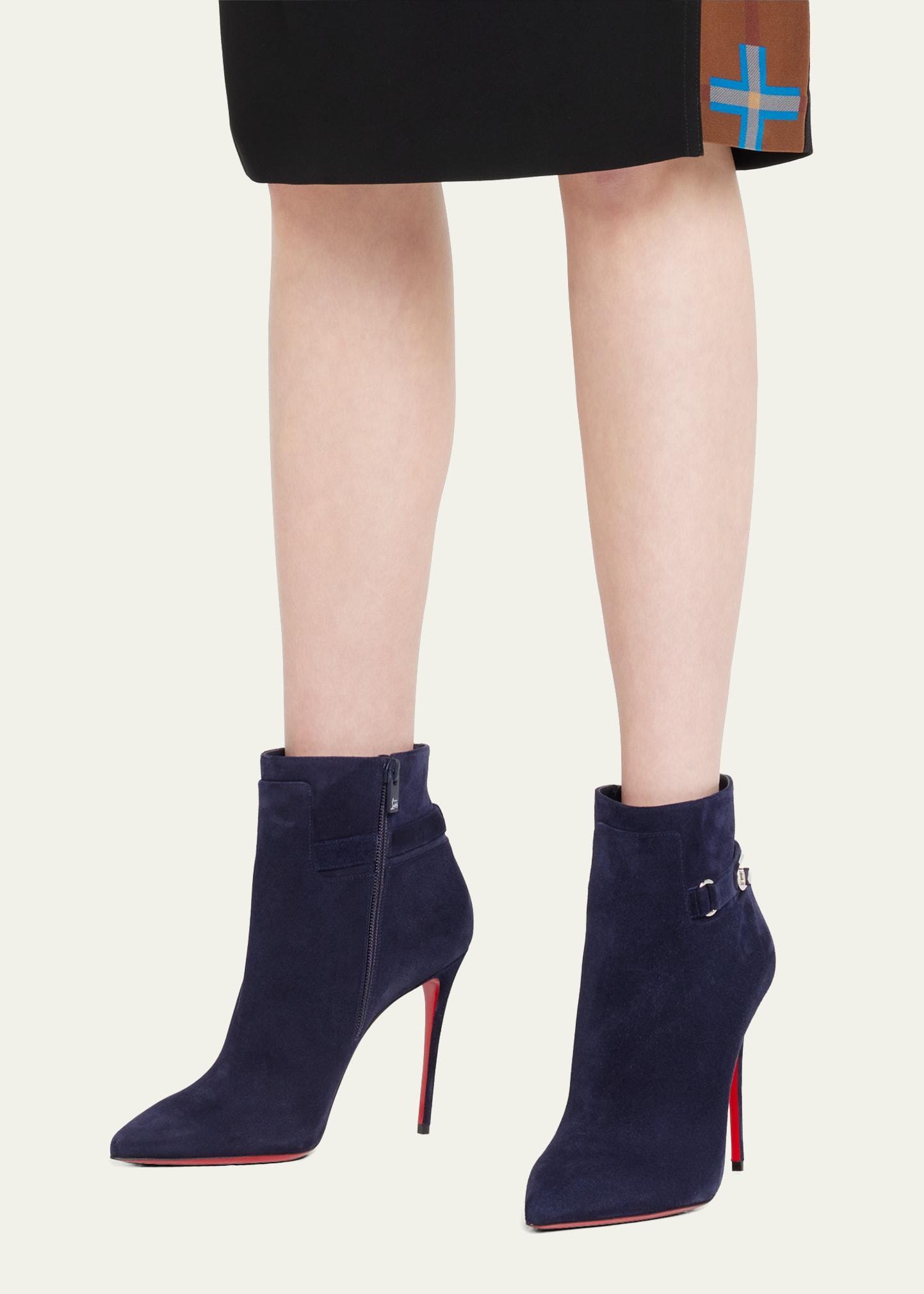 Christian Louboutin Lock So Kate 100 Suede Boots