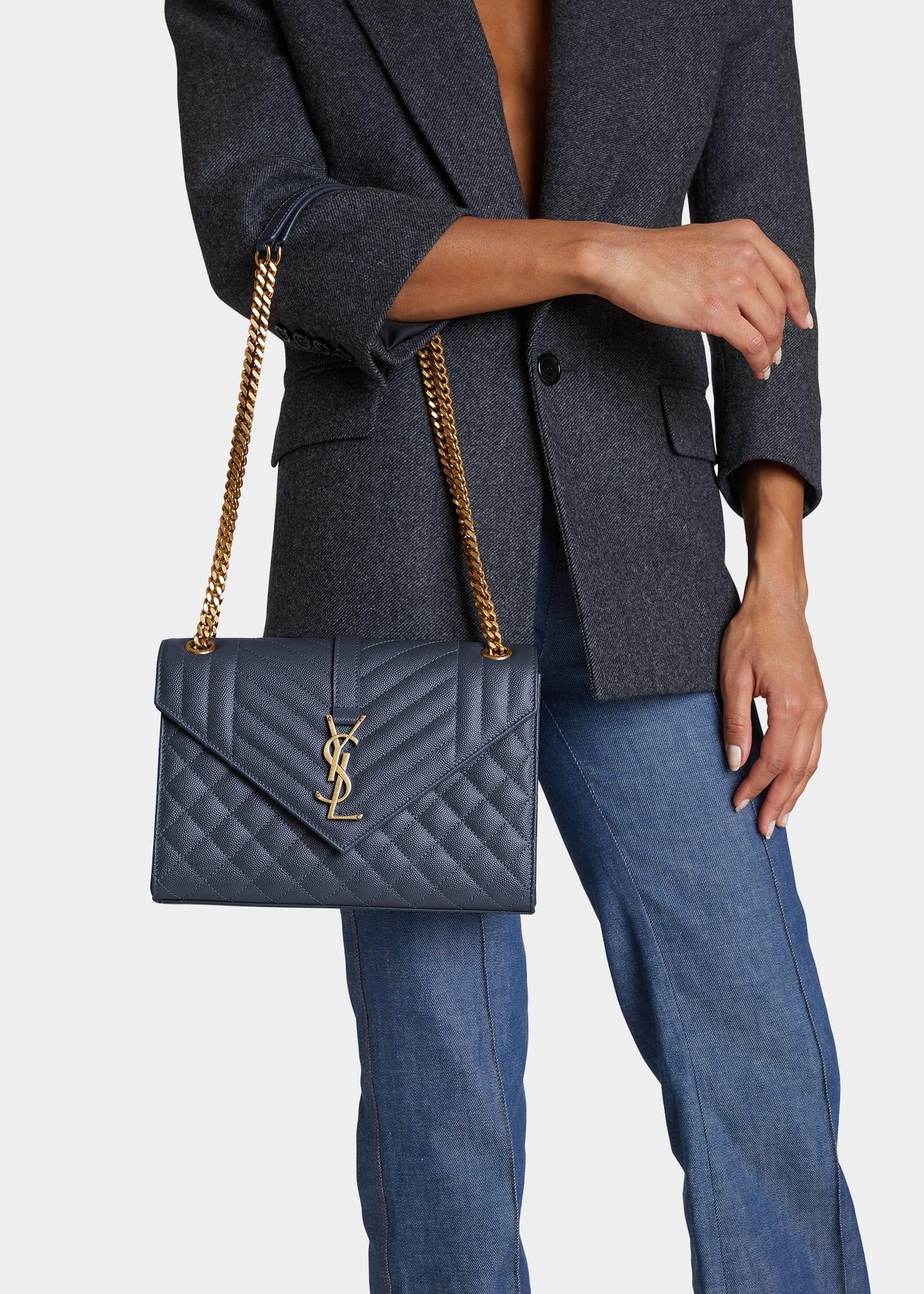 Saint Laurent Medium Monogram Tri-Quilted Leather Shoulder Bag
