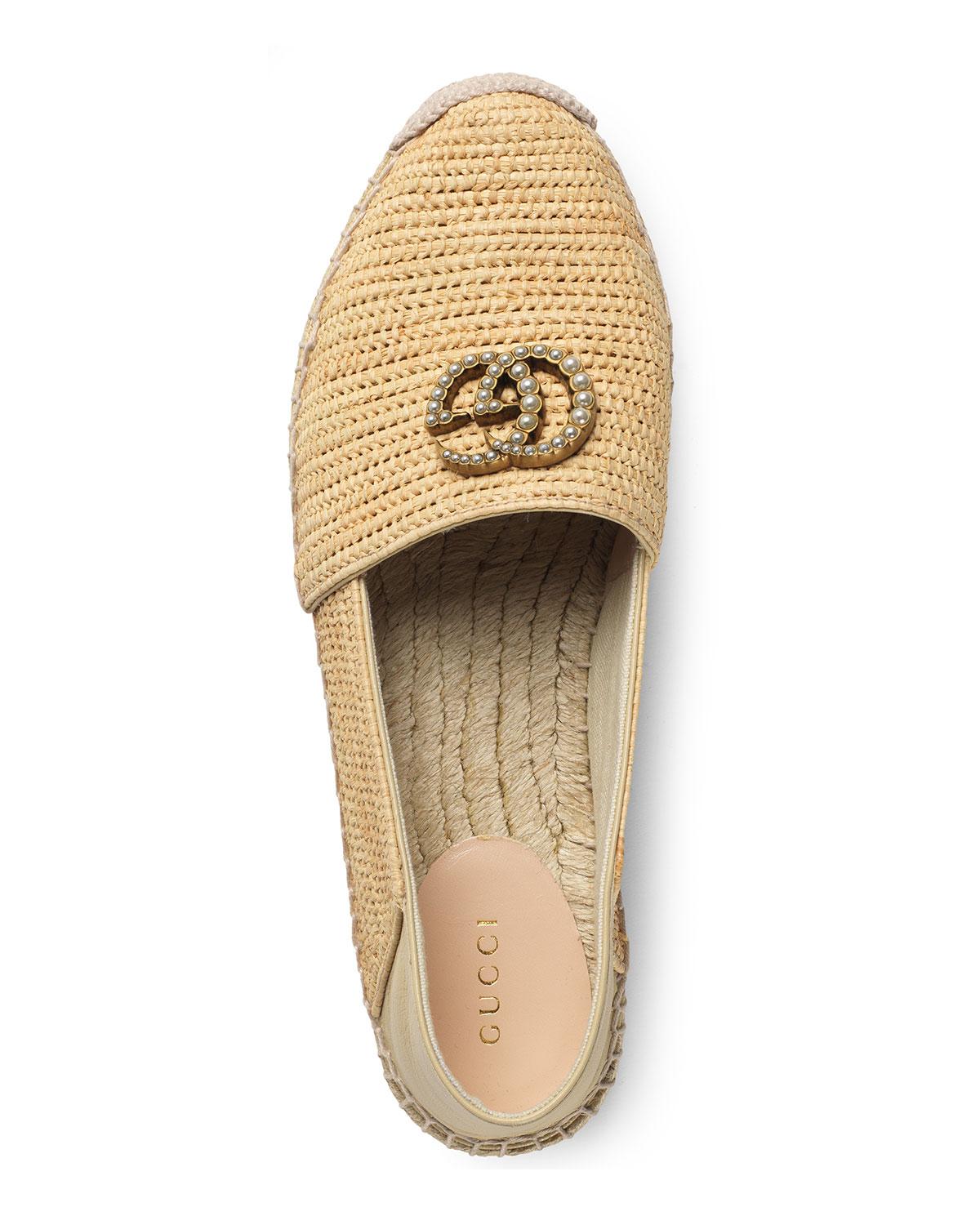 gucci raffia espadrilles