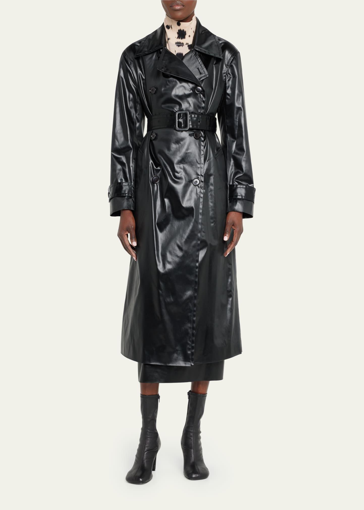 Dries Van Noten Ronas Double-breasted Belted Trench Coat in Black | Lyst