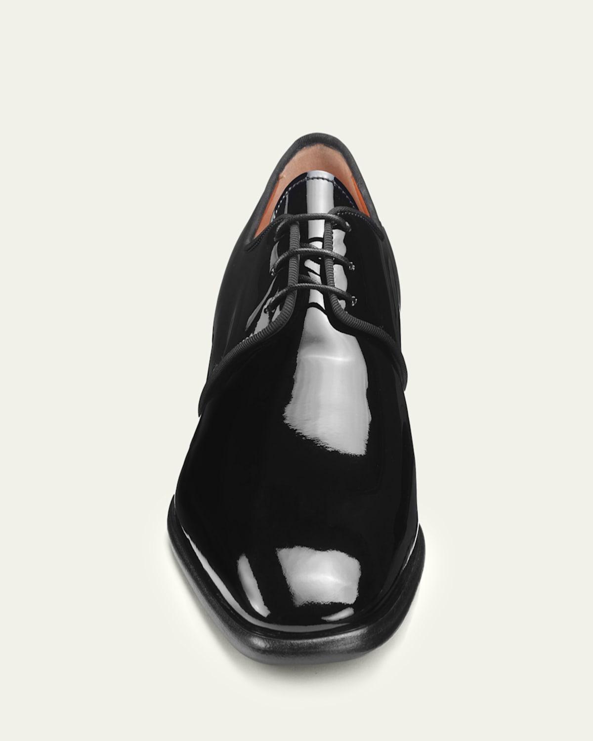 Santoni Patent Leather Grosgrain-Trim Derby Shoes in Black for Men | Lyst Santoni Patent Leather Grosgrain-Trim Derby Shoes in Black for Men | Lyst