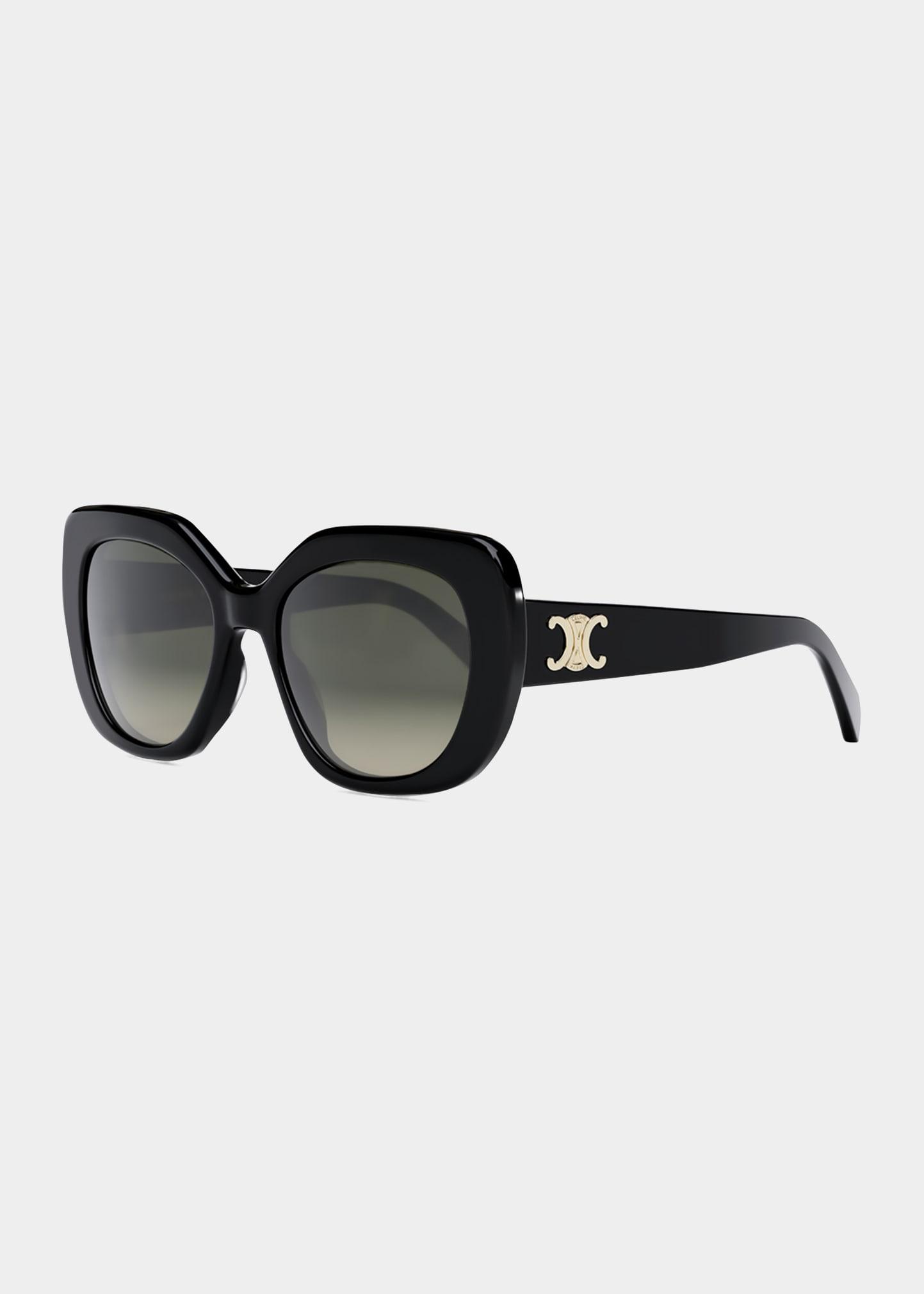 Celine Triomphe Acetate Butterfly Sunglasses in Black Lyst