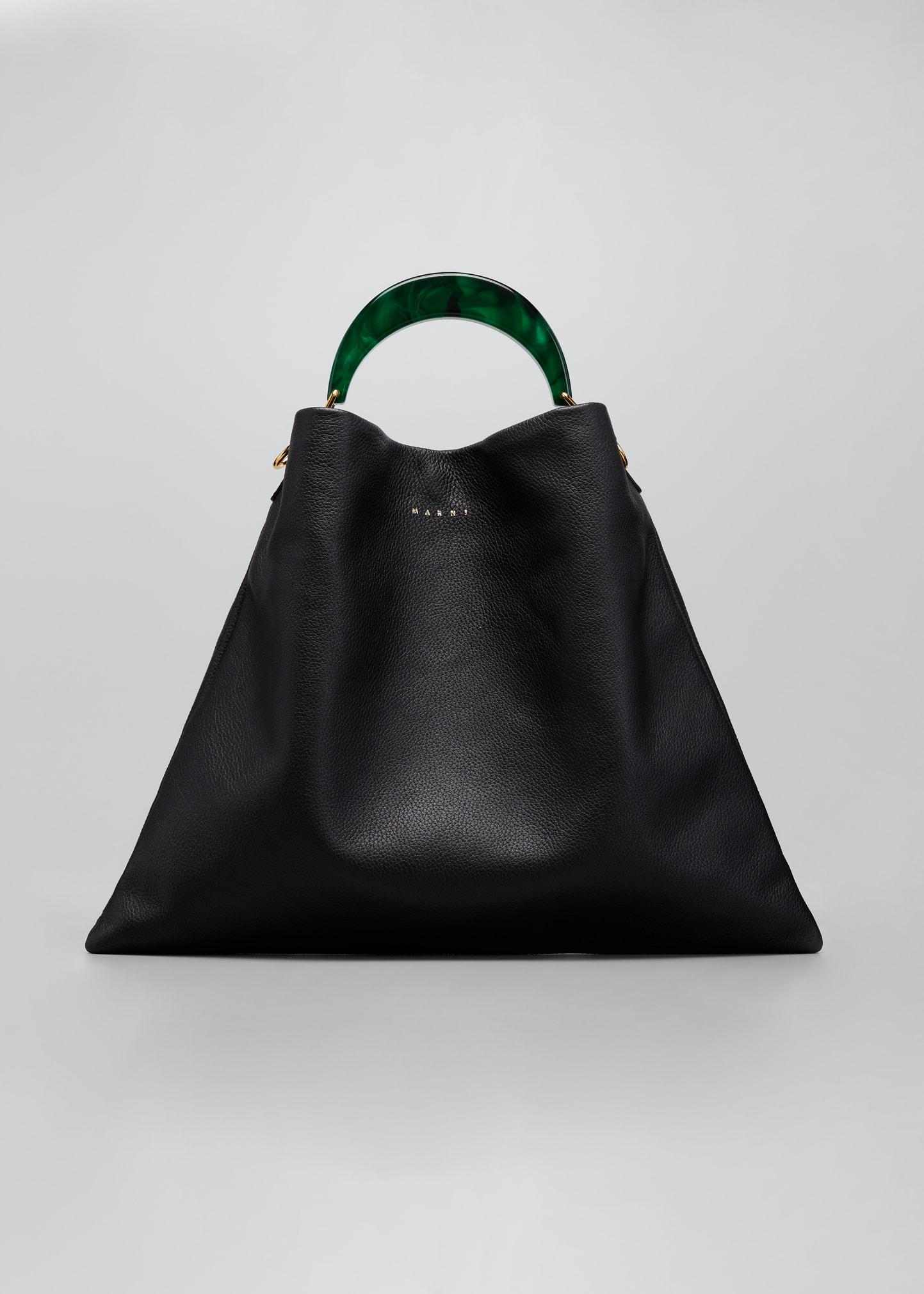 Marni Trio Top Handle Hobo Bag in Black Lyst
