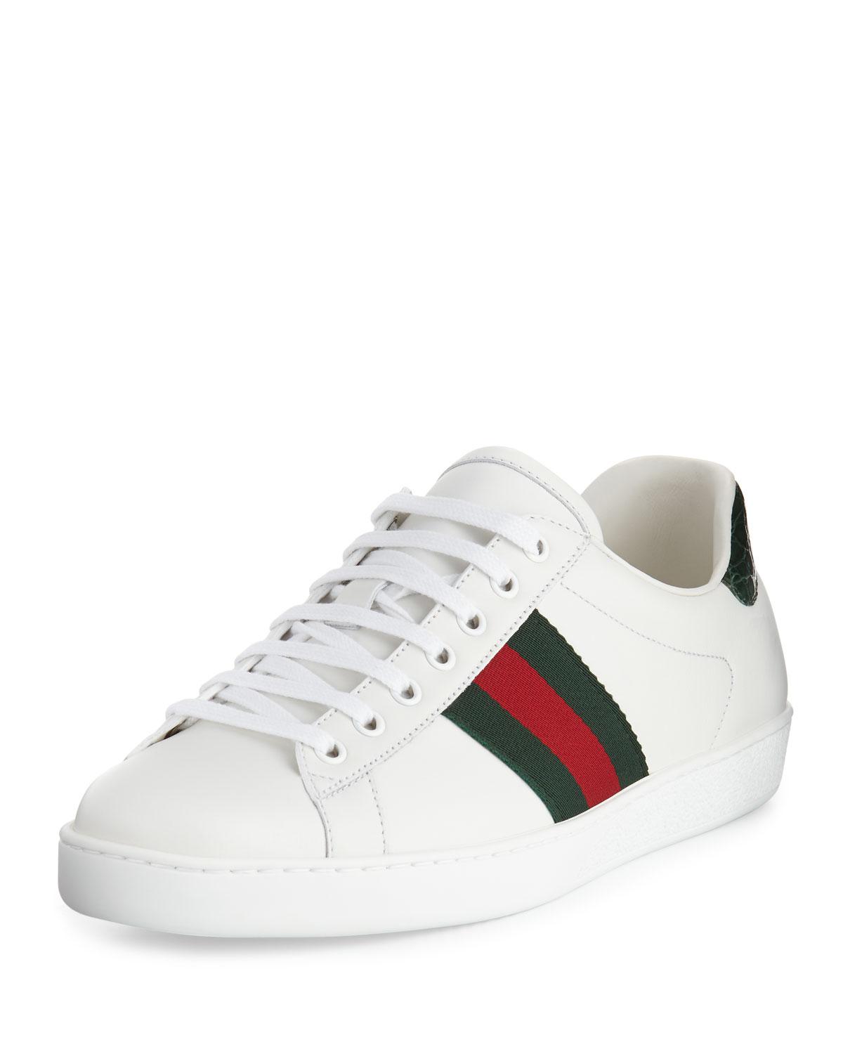 Lyst - Gucci New Ace Leather Low-top Sneaker in White