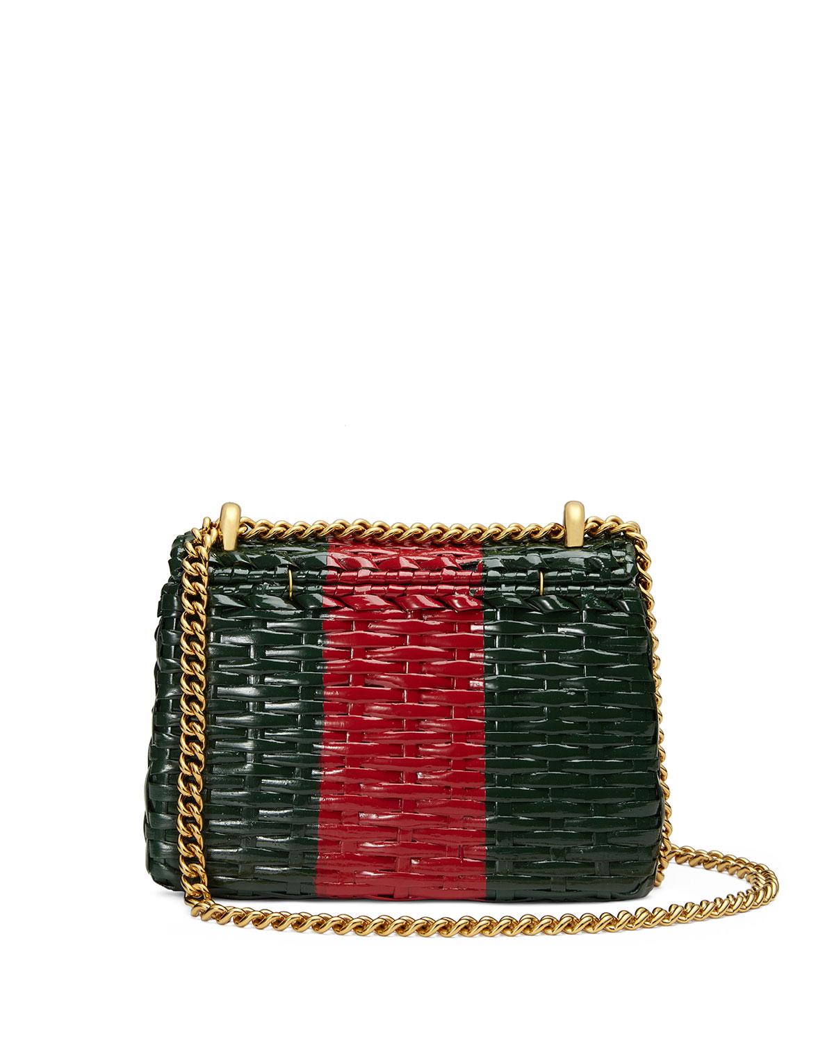 linea cestino glazed wicker mini shoulder bag