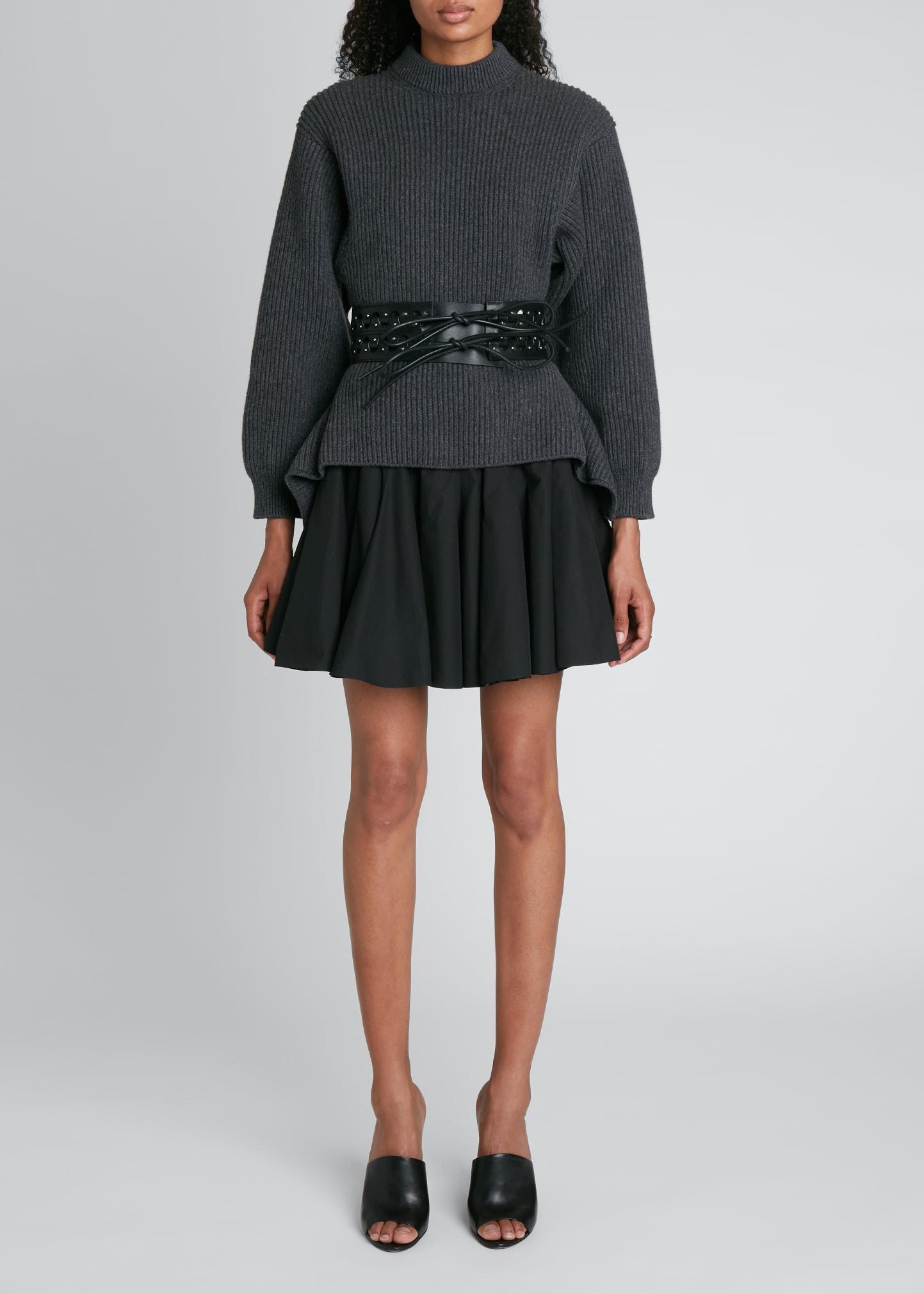 Cashmere peplum cheap sweater