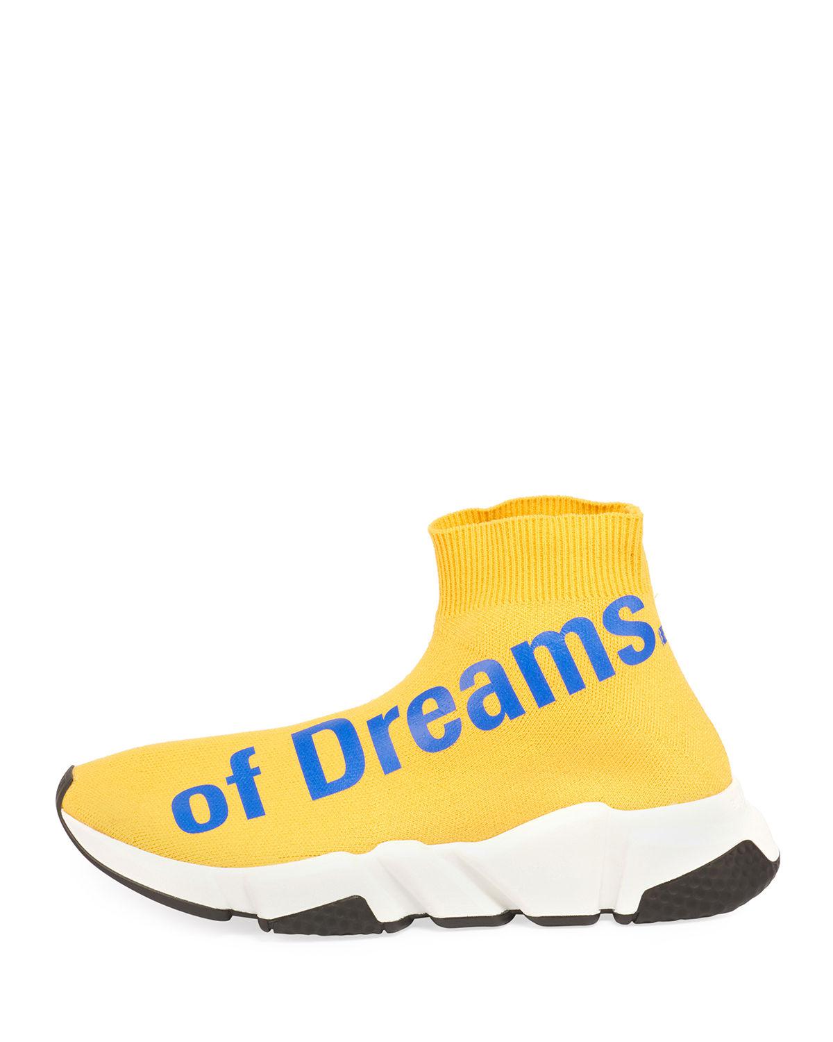 Balenciaga Rubber The Power Of Dreams Stretch-knit High-top Trainer in  Yellow - Lyst