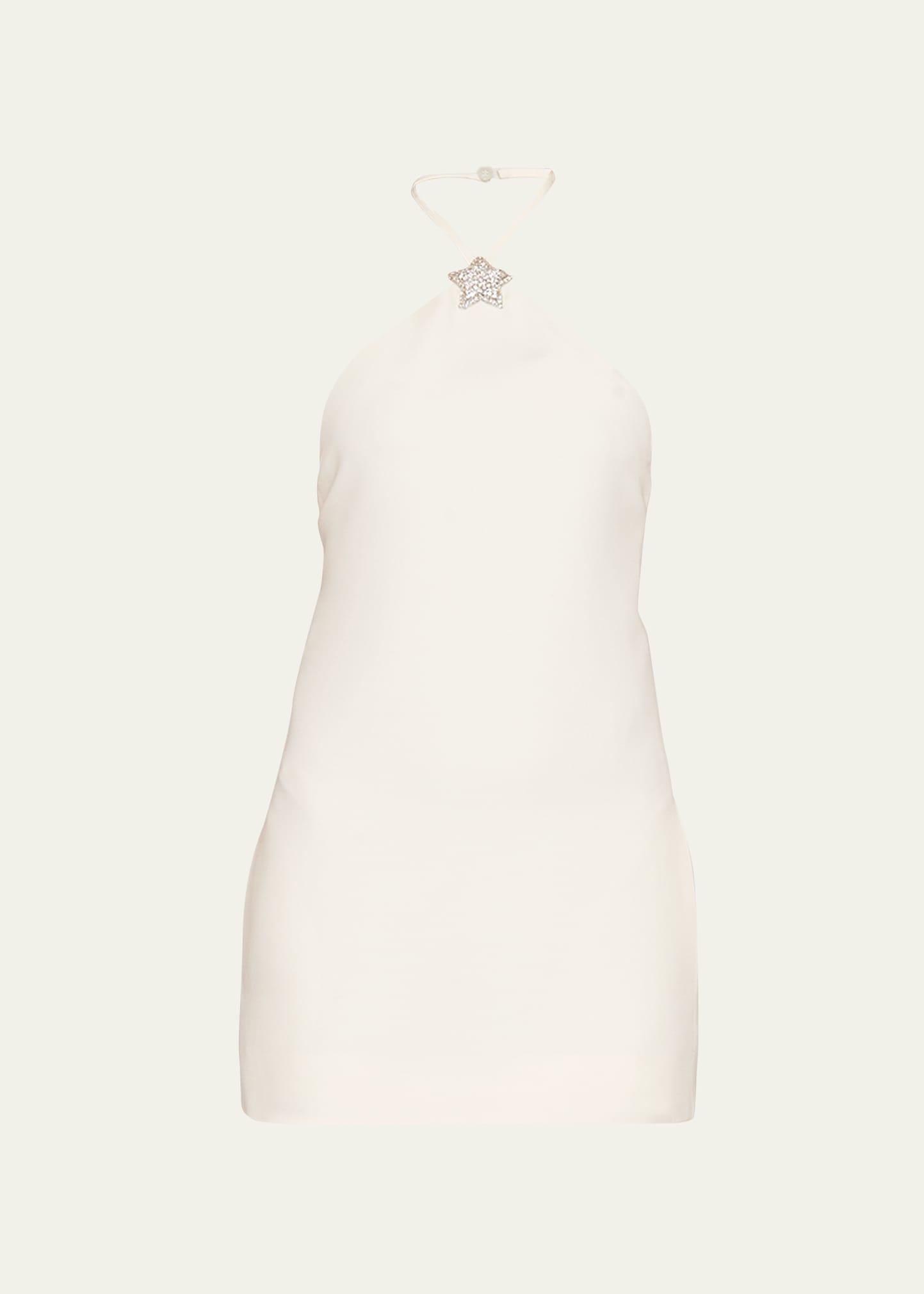 Valentino Garavani Crepe Couture checked dress - White