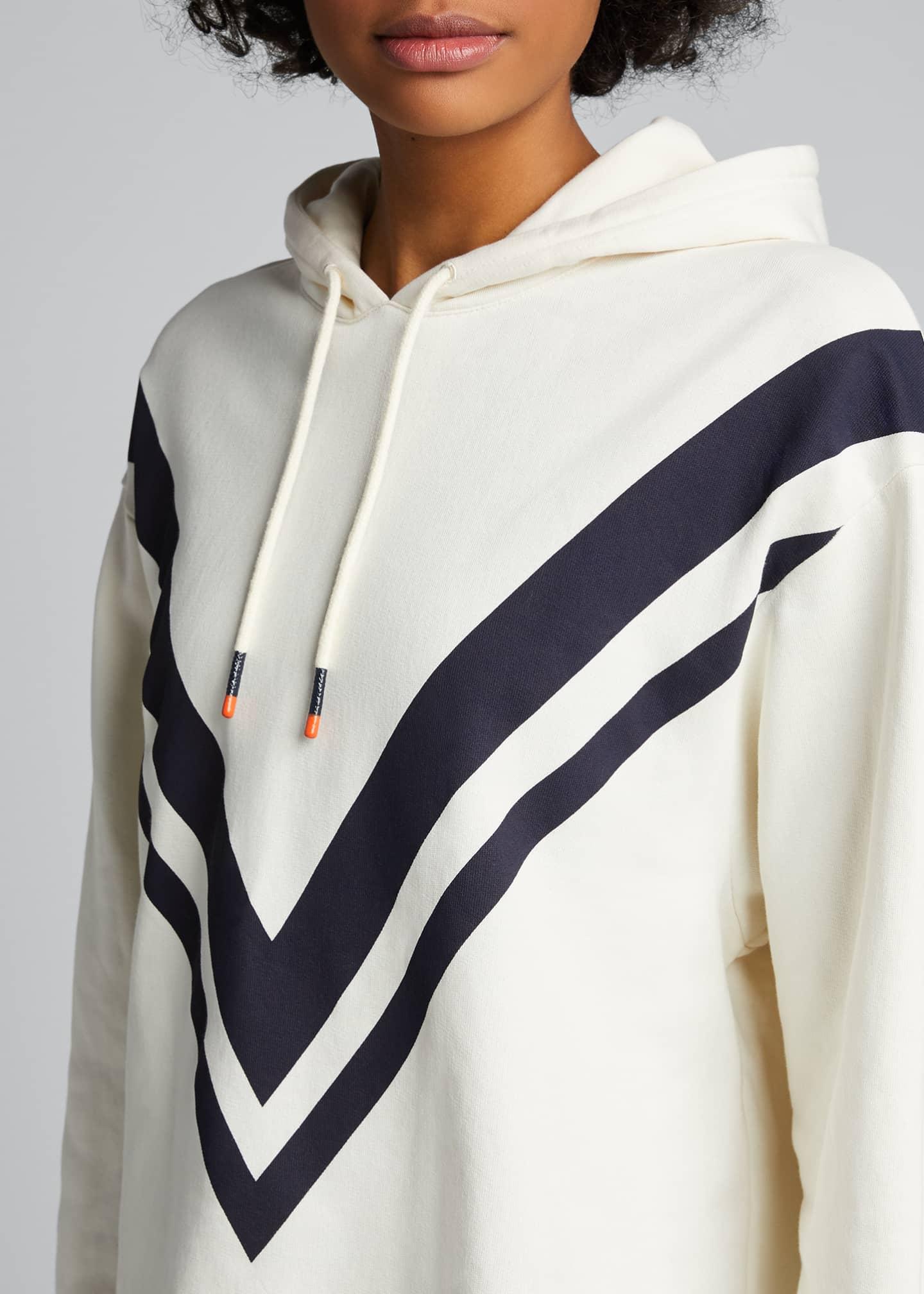 Tory Sport Cotton French Terry Chevron Hoodie - Lyst