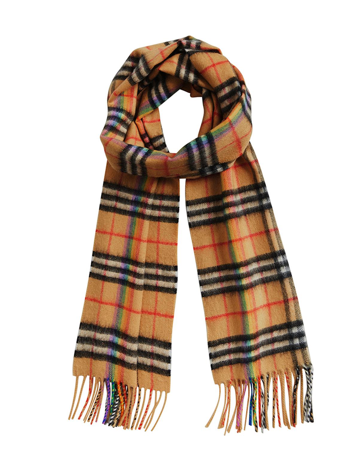 burberry rainbow cashmere scarf