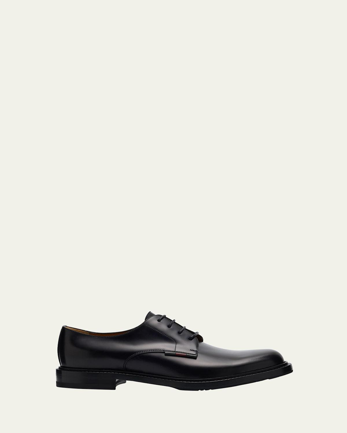 Gucci Men Dress Shoes Lace Up Plain How Derby Size 8.5 D GUCCI Black Derby Mens Lace Up Dress Shoes 10  main image 2