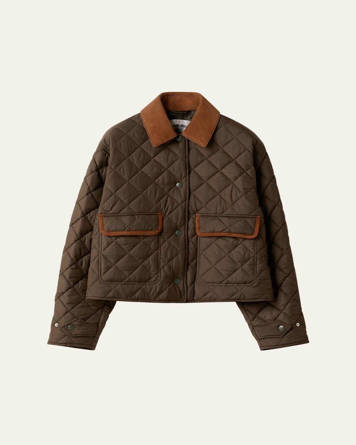 ジャケット Miu Miu Chocolate Cotton Jacket Jacket Miu Miu Brown size 38 IT in Cotton - 42697217