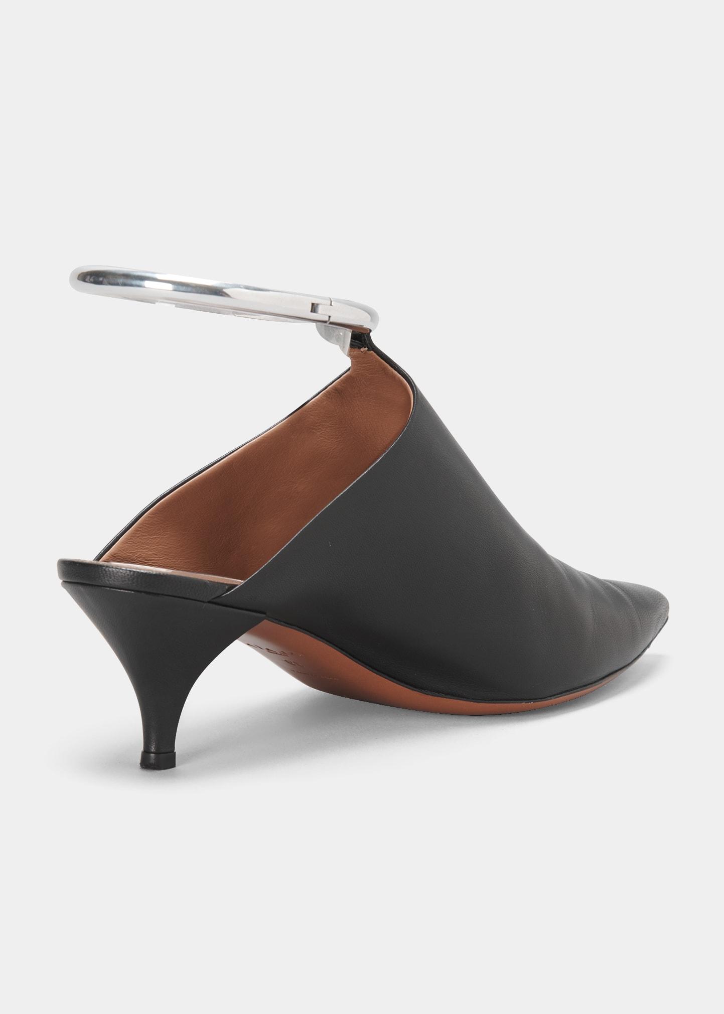 Alaïa 55mm Leather Pointy-toe Mules With Ankle Strap | Lyst