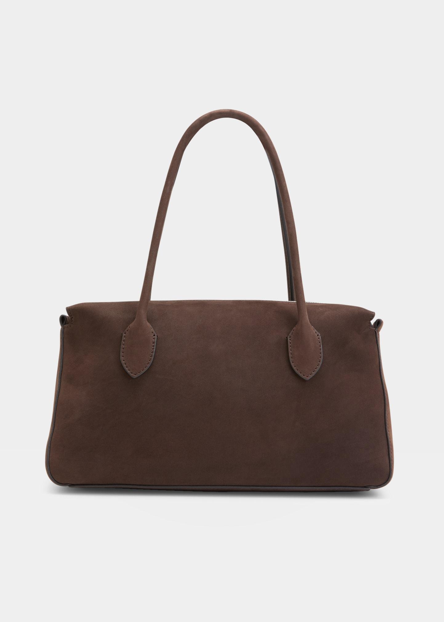 The Row Eastwest Tophandle Bag In Nubuck Leather in Brown Lyst