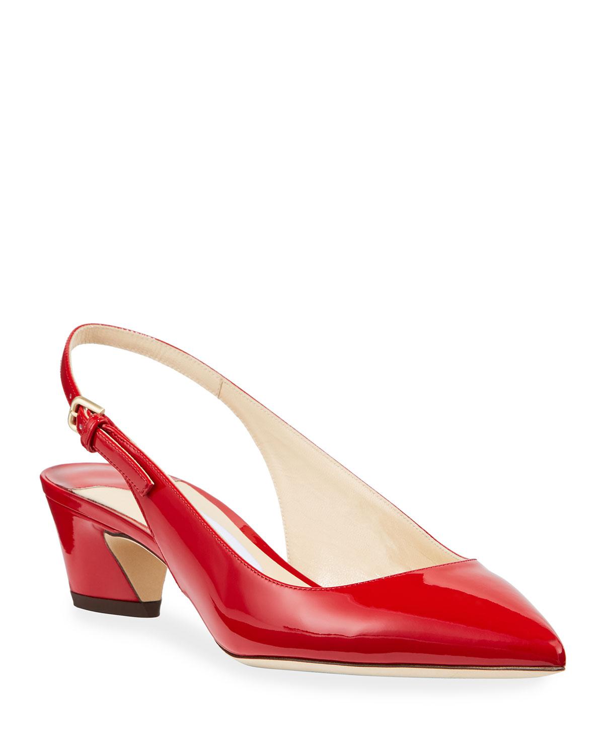 red slingback shoes