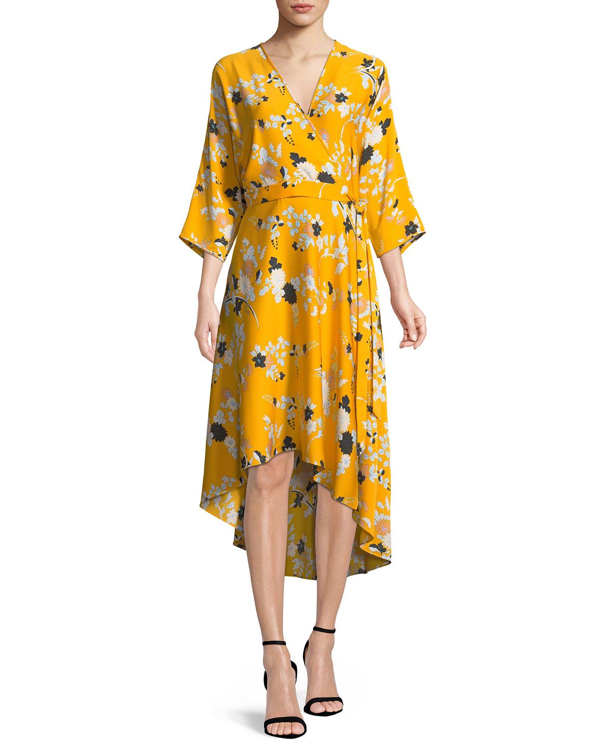 eloise asymmetric hem midi silk dress