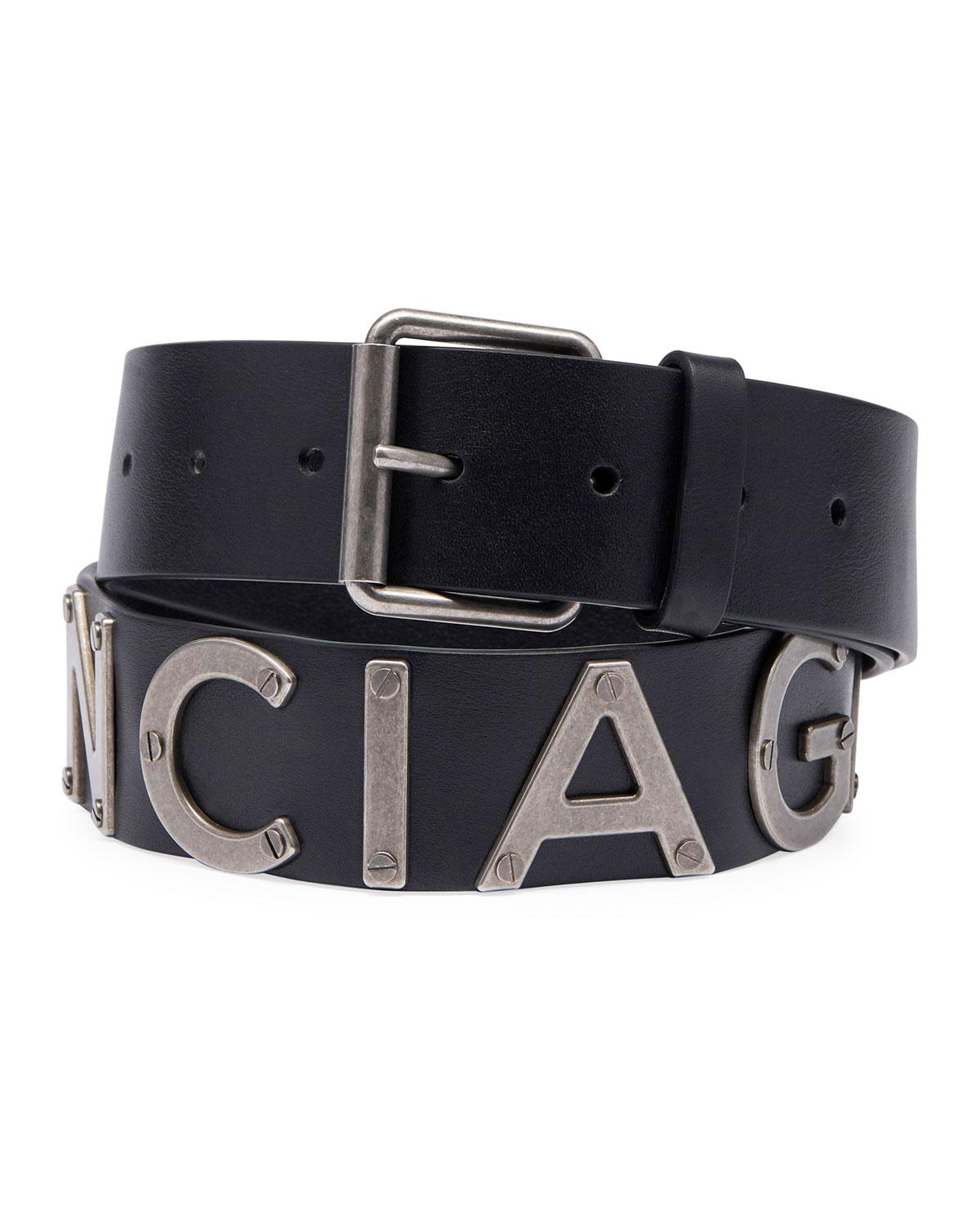 balenciaga logo belt