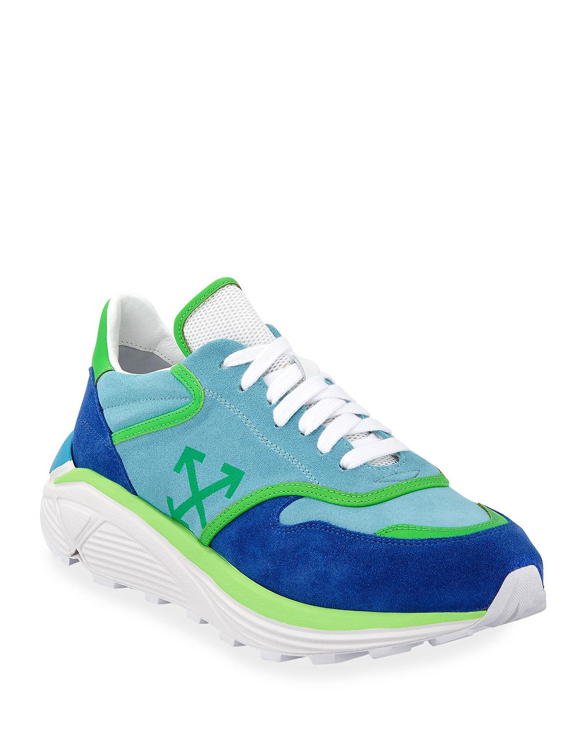 off white color block sneakers