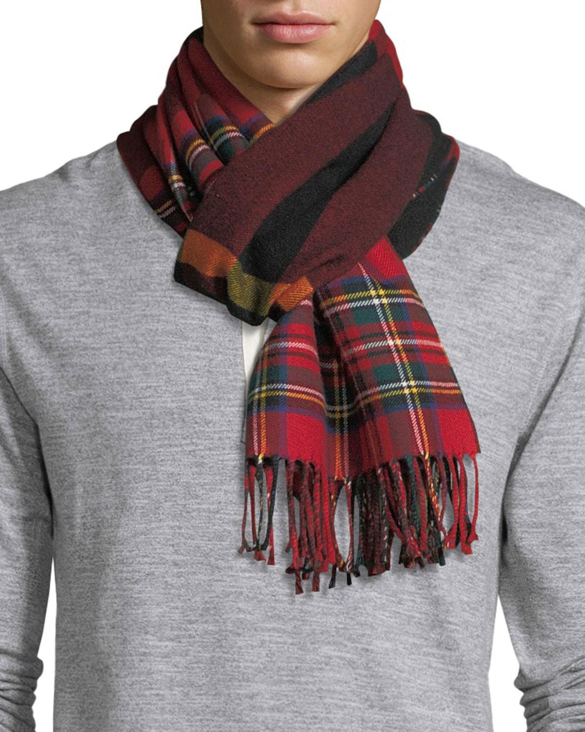 burberry scarf mens red