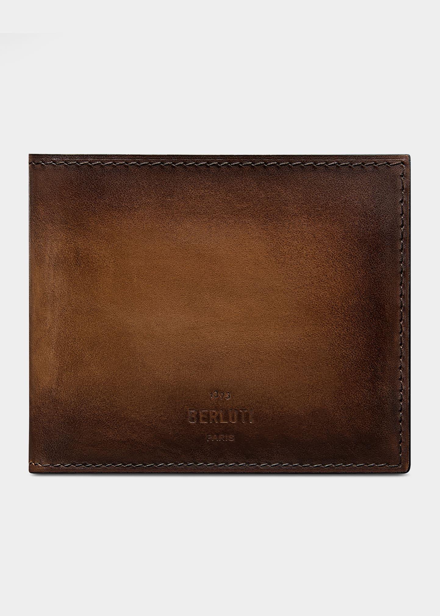 Berluti Makore Leather Bifold Wallet in Brown for Men | Lyst