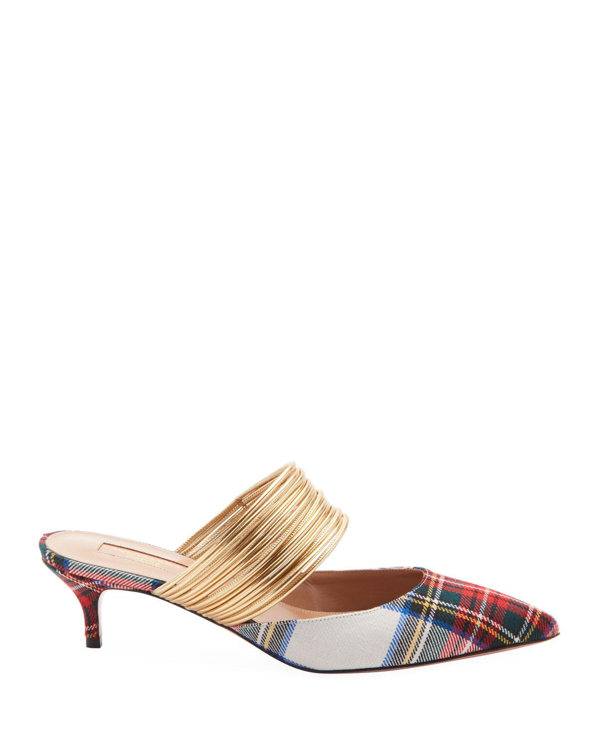 tartan kitten heels