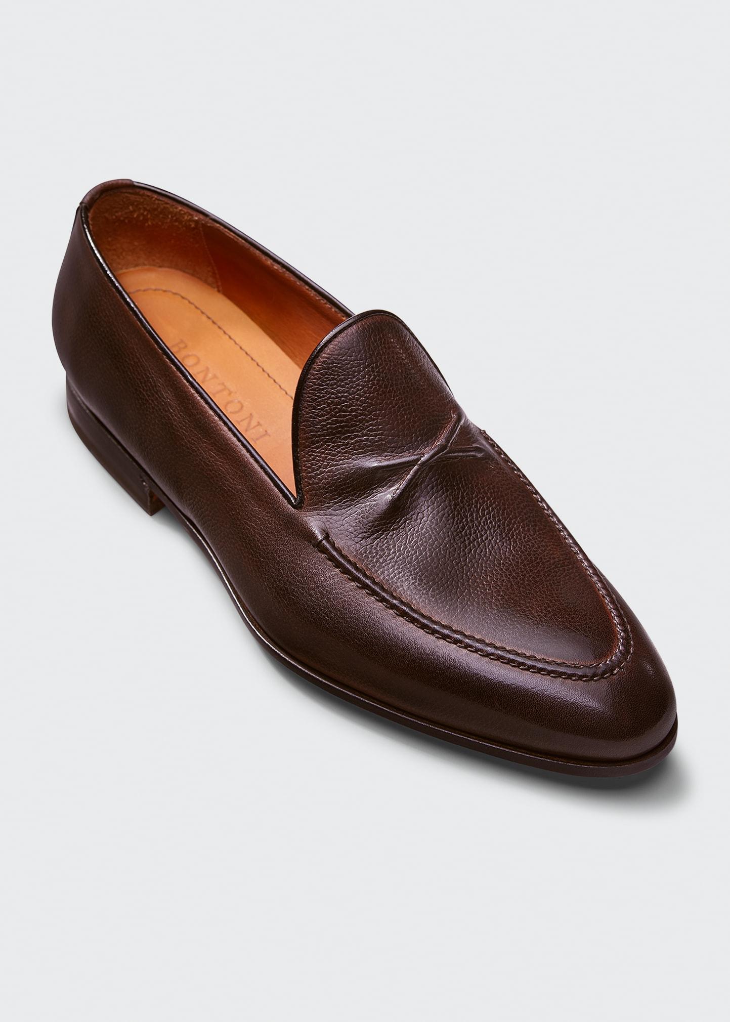 Bontoni De Bustis Leather Loafers W/ Shoe Tree in Brown for Men | Lyst
