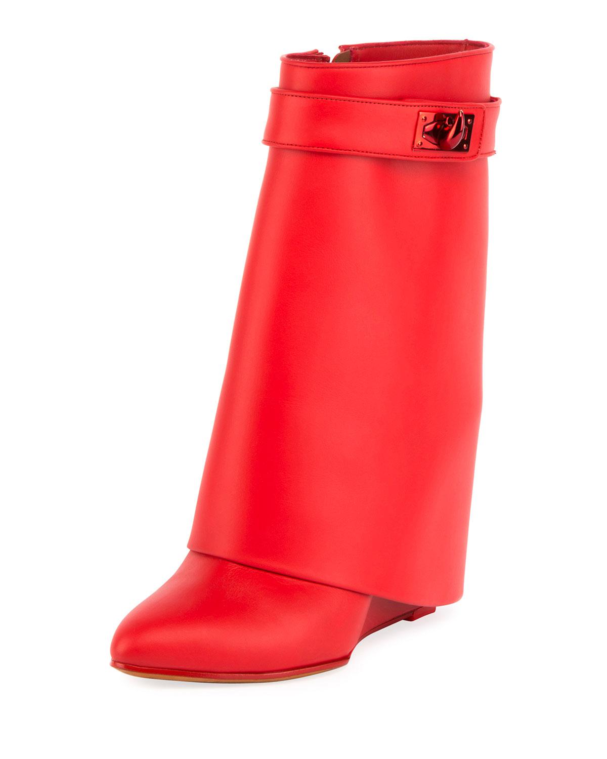 red givenchy shark boots