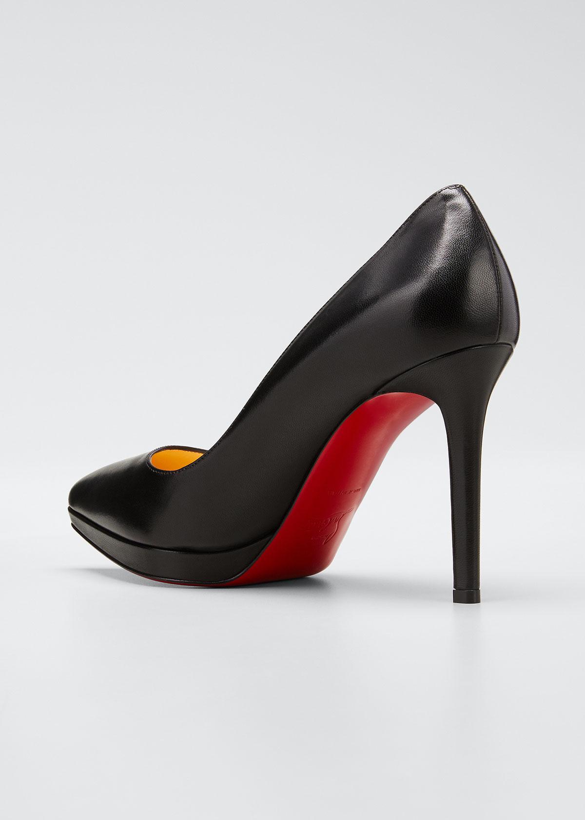 christian louboutin pigalle plato 100 platform leather pumps