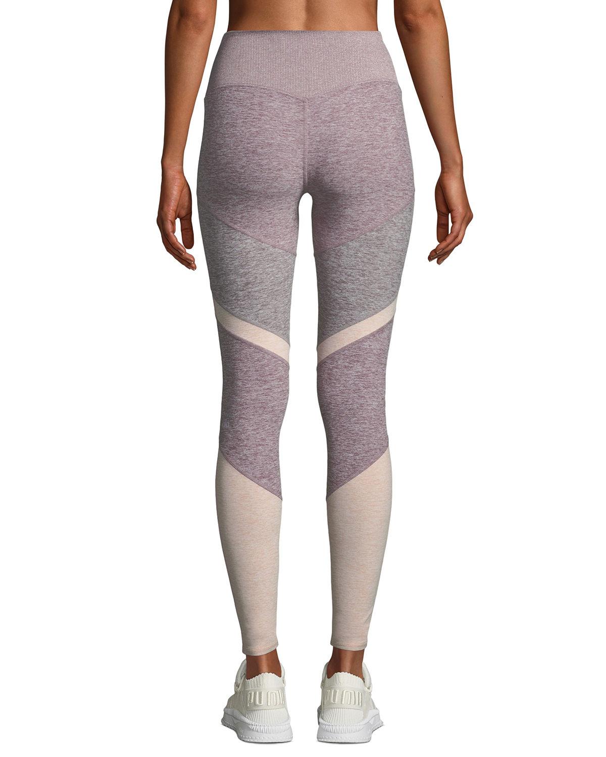 Alo Yoga Synthetic Sheila High-waist Mesh Panel Leggings - Lyst