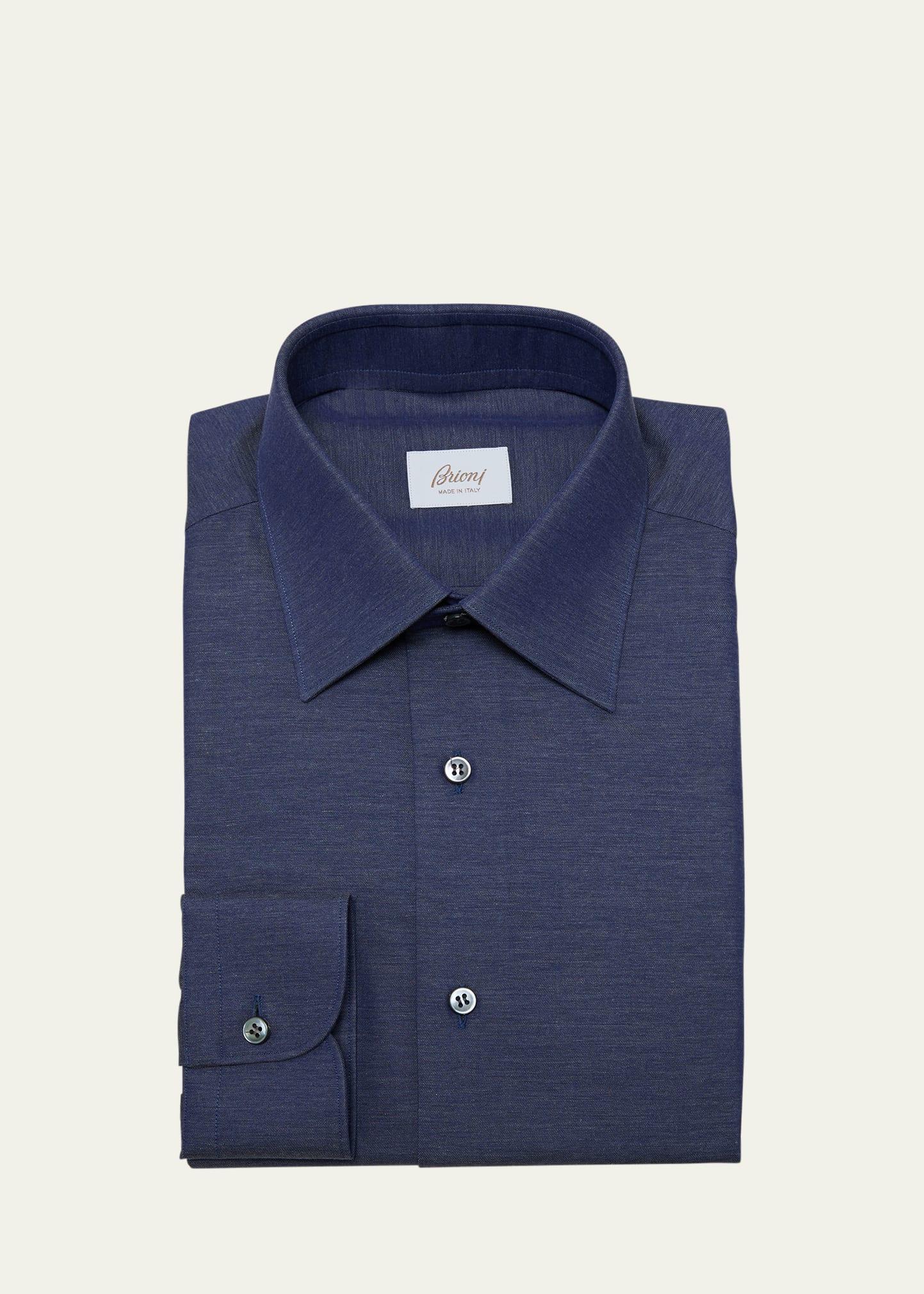 Brioni Cotton Dress Shirt in Blue for Men | Lyst