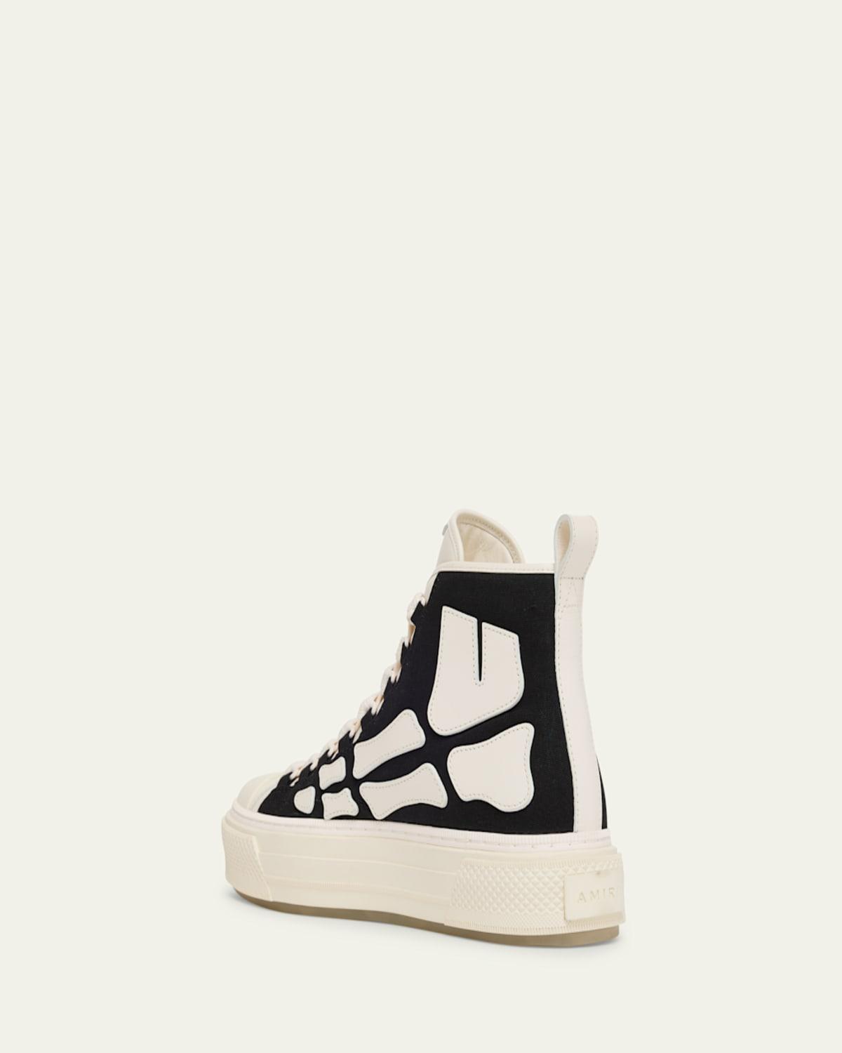 【AMIRI】Skel Court キャンバス&レザー ハイトップスニーカー Amiri High-top sneakers for Men | Online Sale up to 61% off