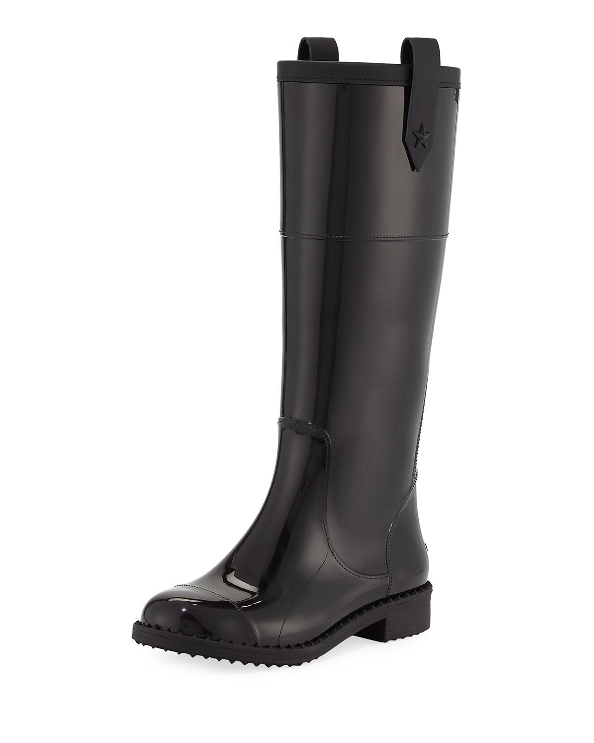 tall rubber rain boots
