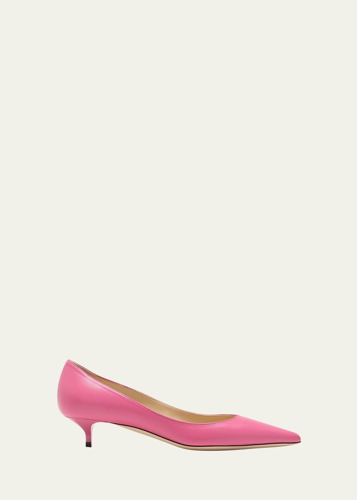Jimmy Choo Amelia Leather Kittenheel Pumps in Pink Lyst