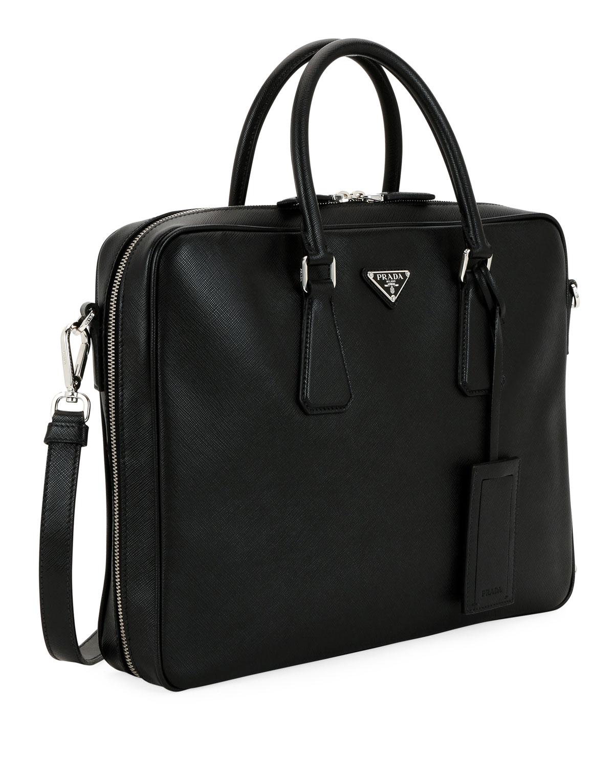 prada leather laptop bag