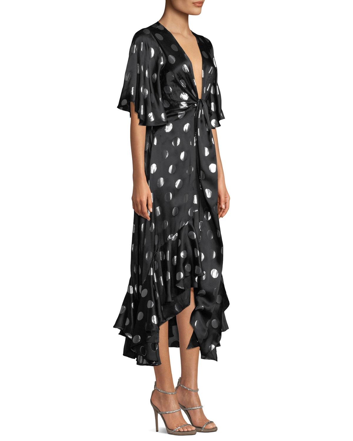sareth dot wrap dress